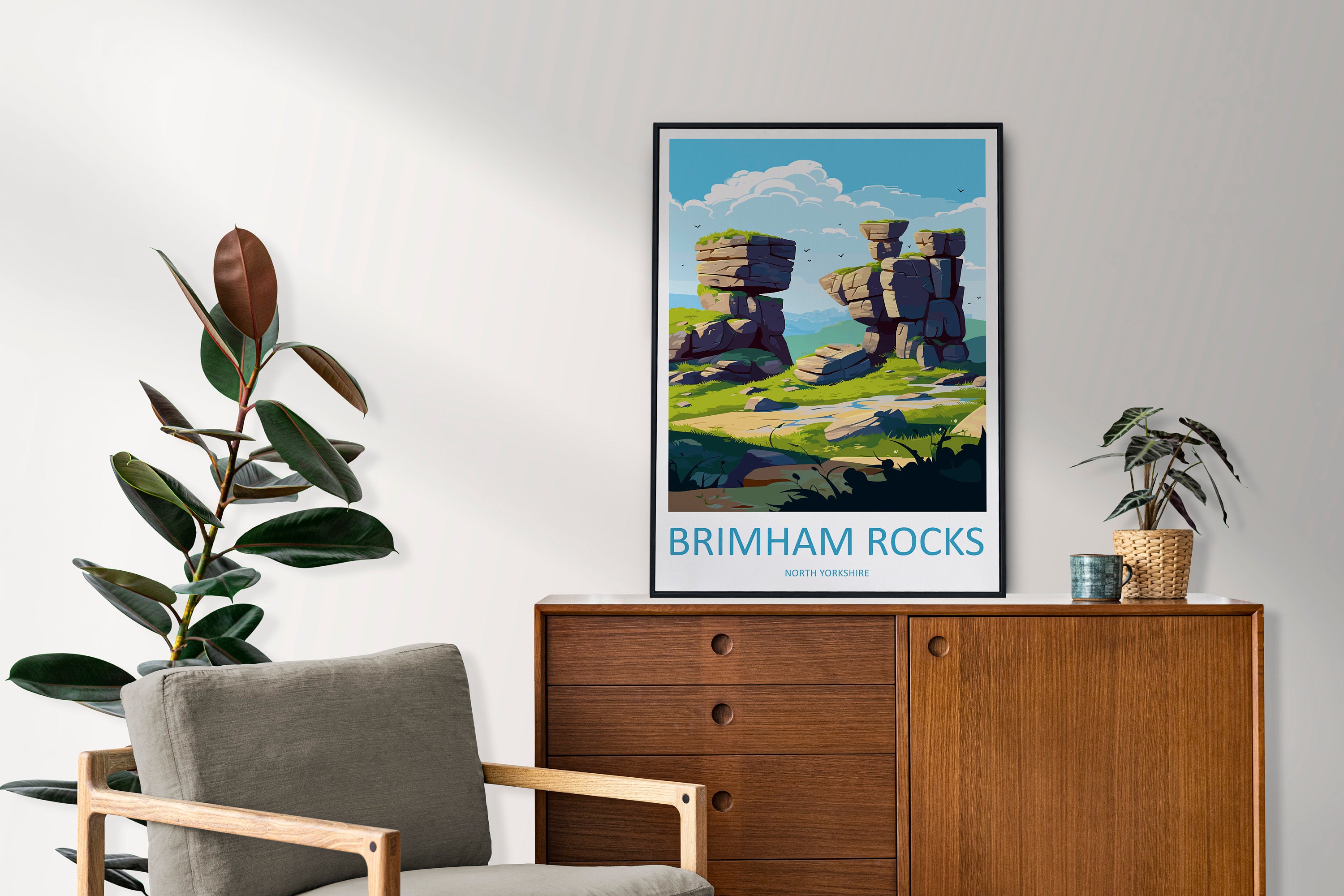 Brimham Rocks Travel Print Wall Art Brimham Rocks Wall Hanging Home Décor Brimham Rocks Head Gift Art Lovers England Art Lover