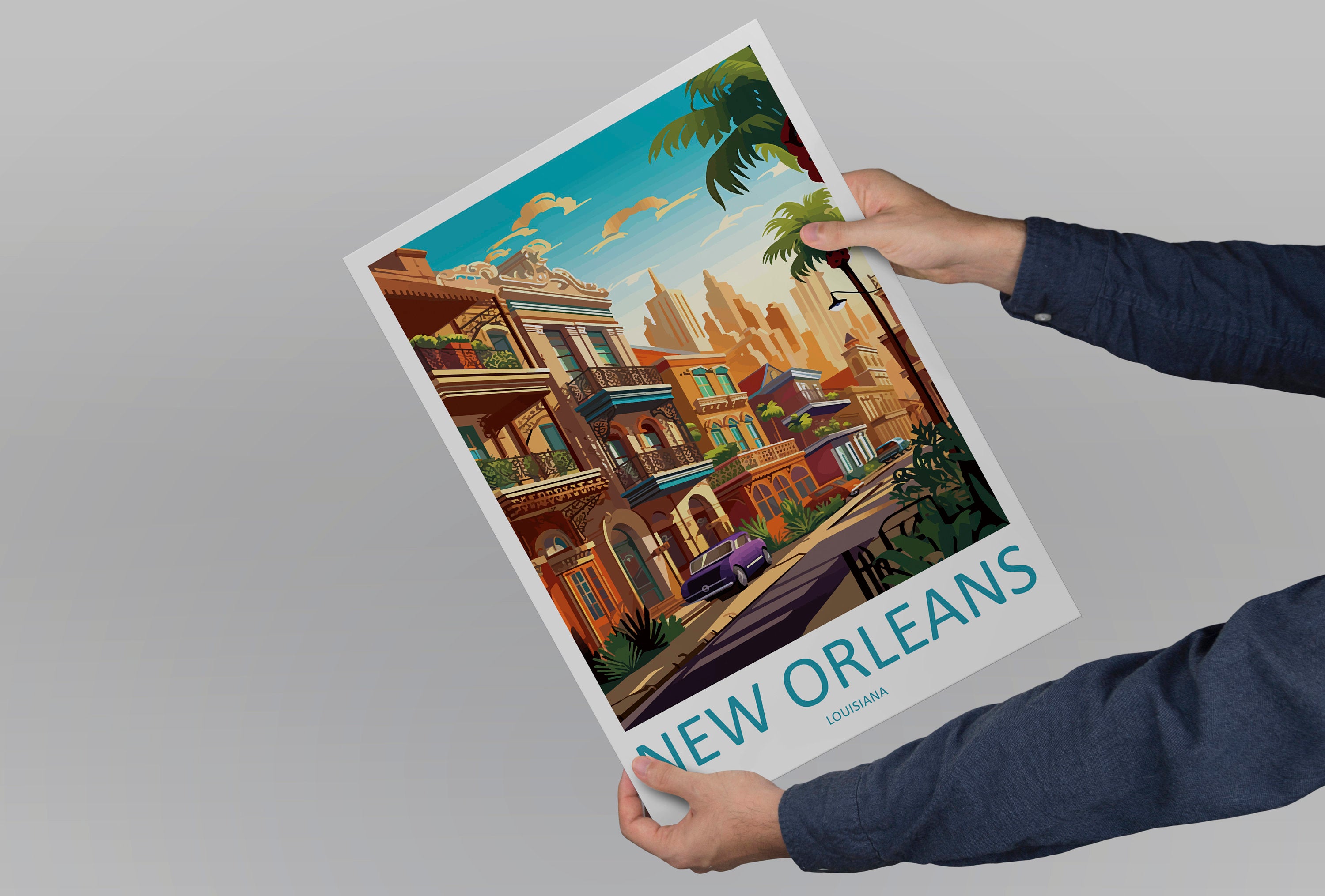 New Orleans Travel Print Wall Art New Orleans Wall Hanging Home Décor New Orleans Gift Art Lovers Gift New Orleans Print New Orleans Gift
