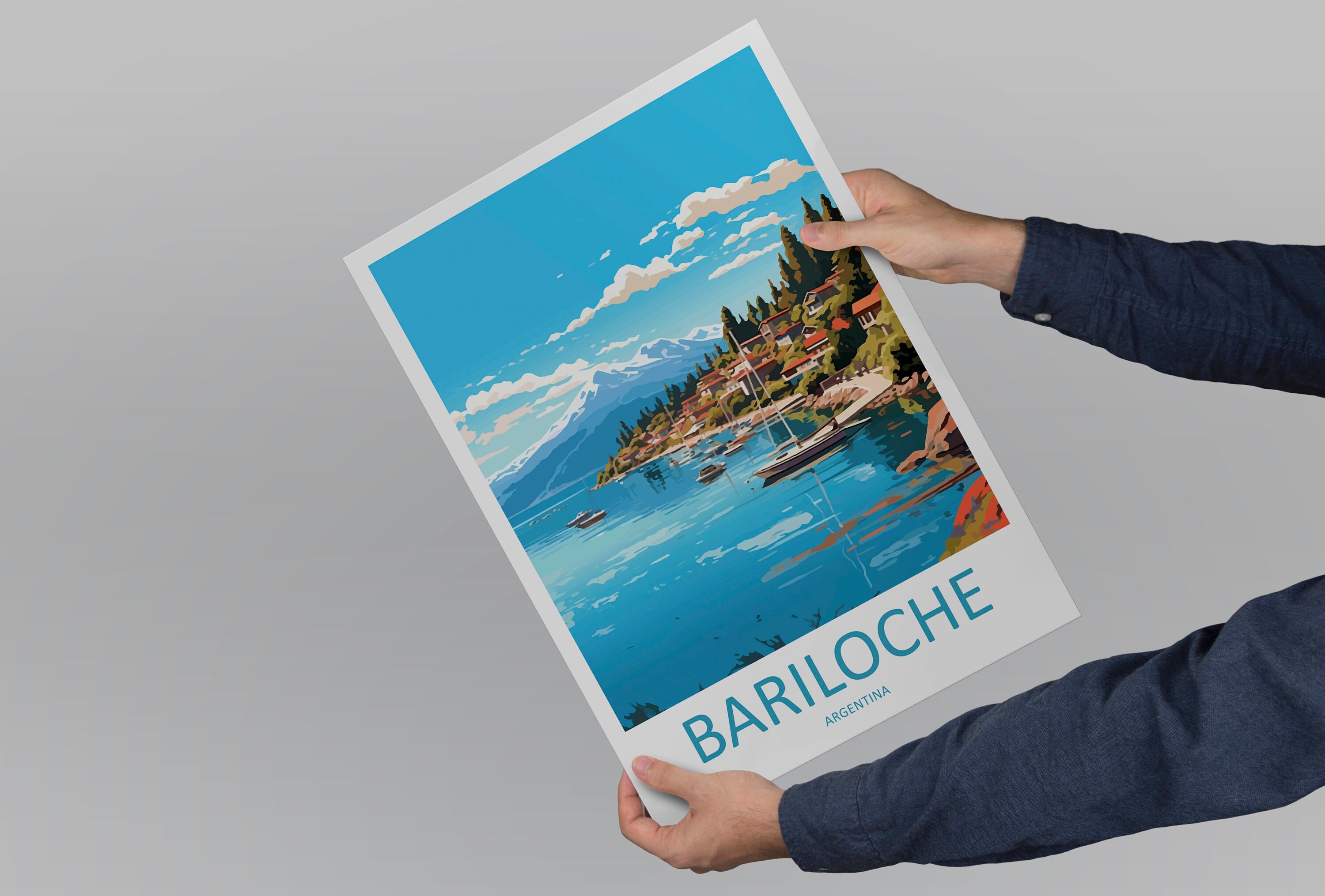 Bariloche Travel Print Wall Art Bariloche Wall Hanging Home Décor Bariloche Gift Art Lovers Argentina Art Lover Gift Bariloche Art