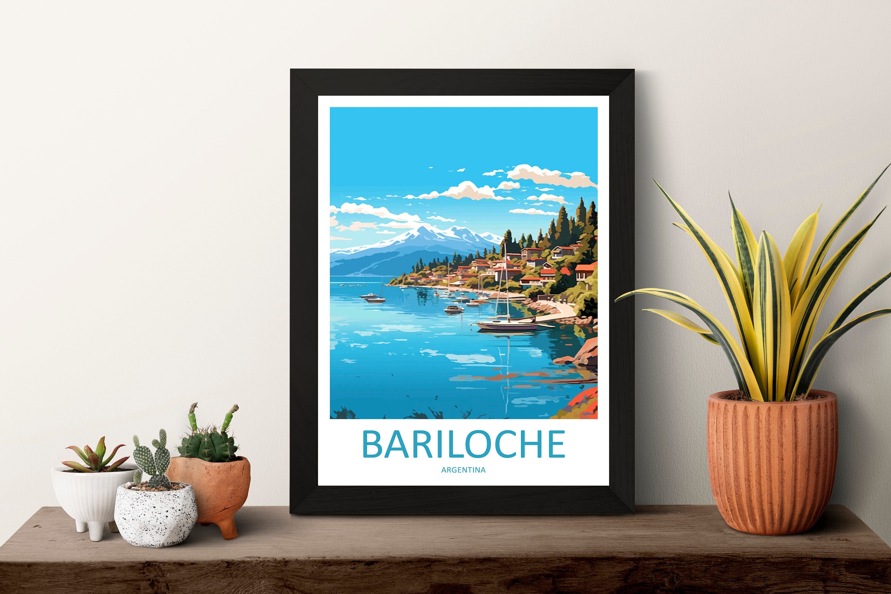 Bariloche Travel Print Wall Art Bariloche Wall Hanging Home Décor Bariloche Gift Art Lovers Argentina Art Lover Gift Bariloche Art