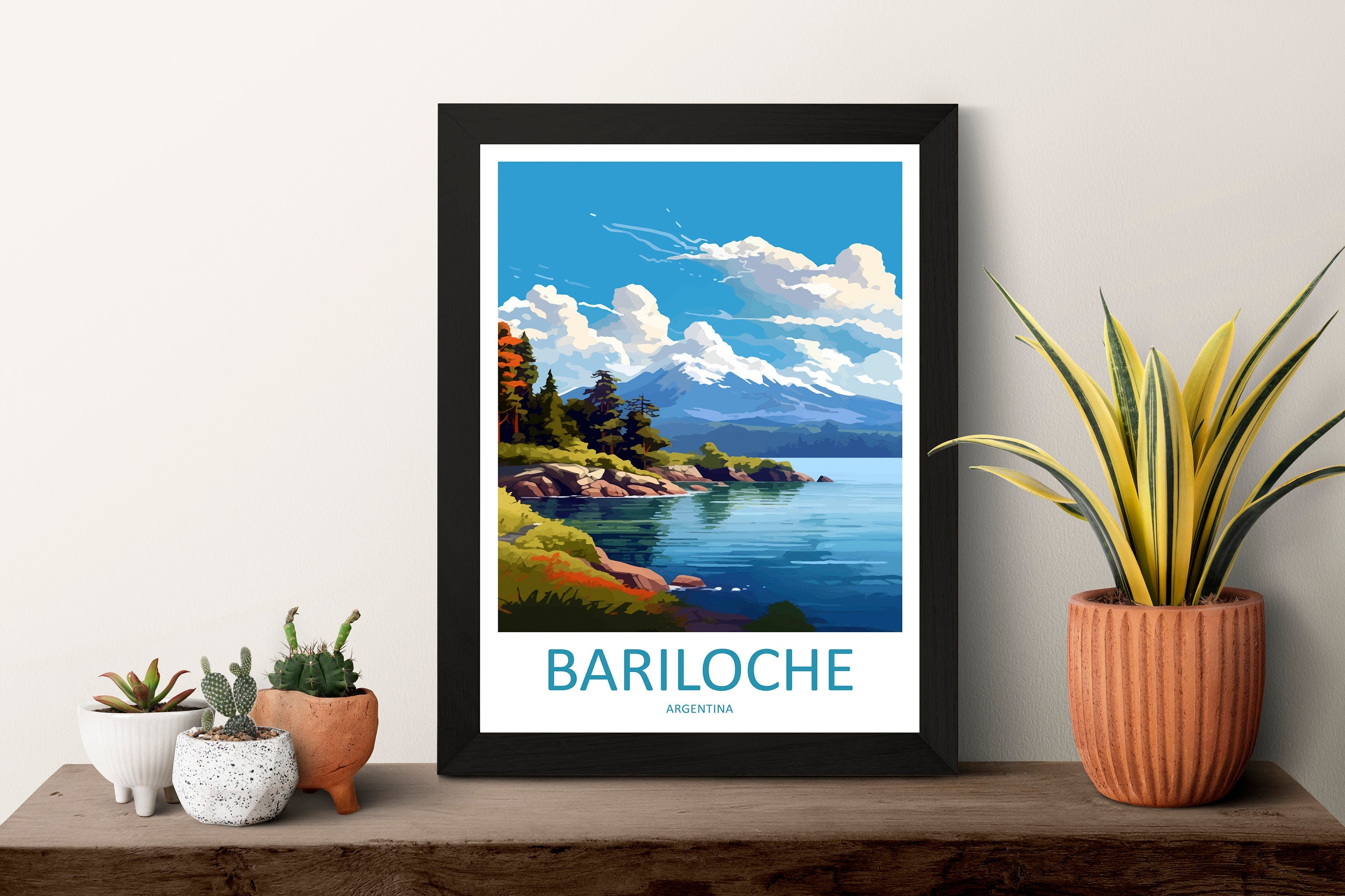 Bariloche Travel Print Wall Art Bariloche Wall Hanging Home Décor Bariloche Gift Art Lovers Argentina Art Lover Gift Bariloche Art