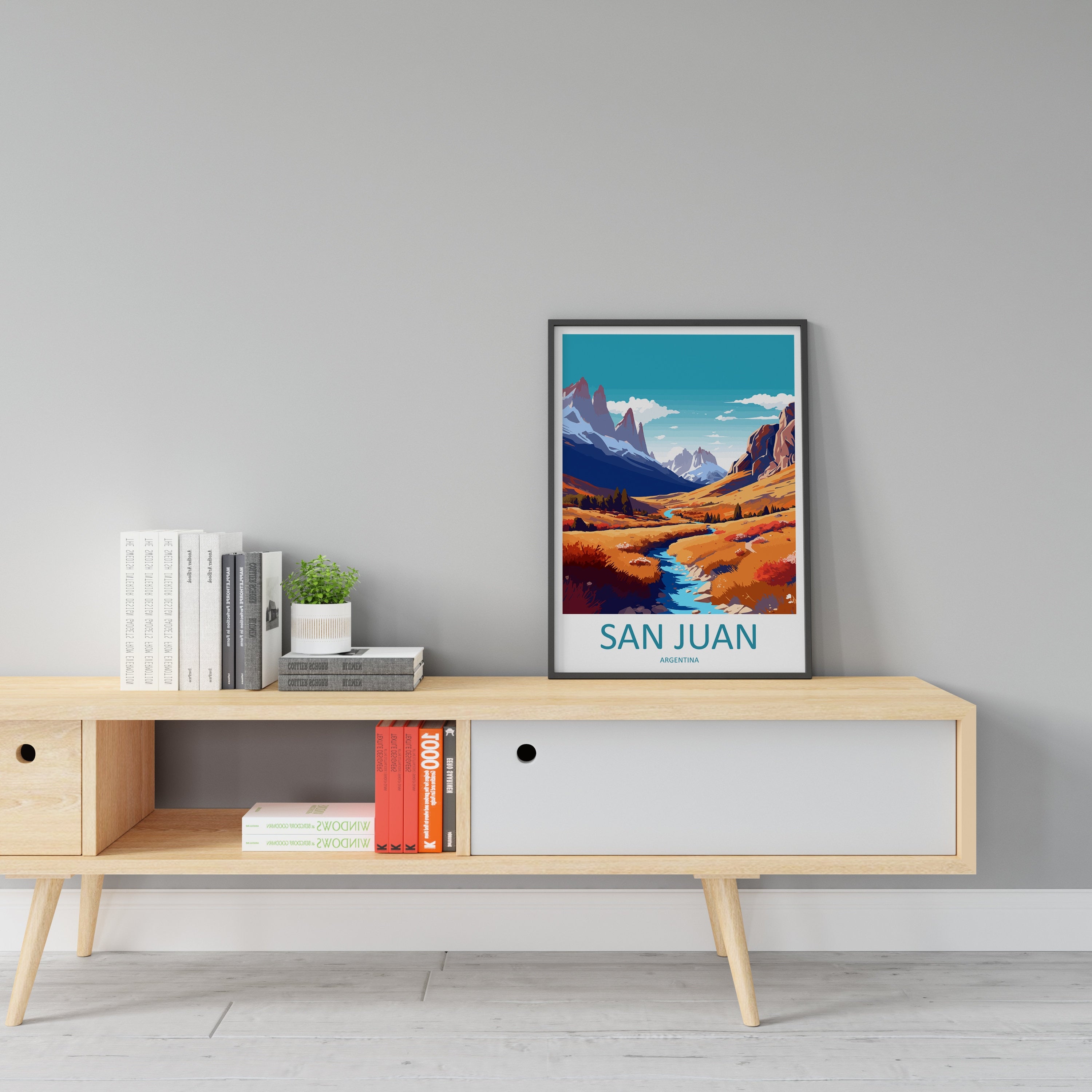 San Juan Travel Print Wall Art San Juan Wall Hanging Home Décor San Juan Gift Art Lovers Argentina Art Lover Gift San Juan