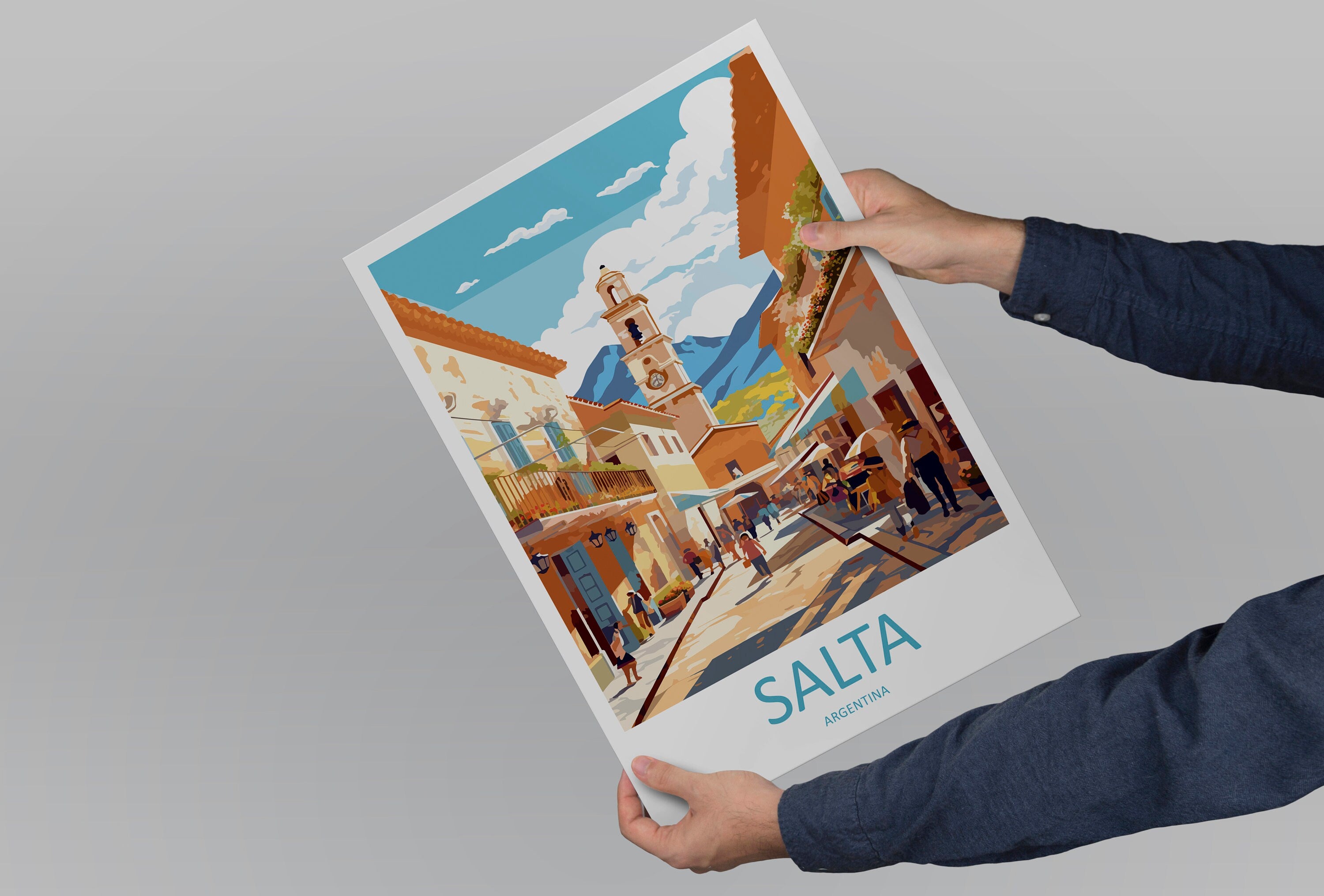 Salta Travel Print Wall Art Salta Wall Hanging Home Décor Salta Gift Art Lovers Argentina Art Lover Gift Salta Argentina Wall Art