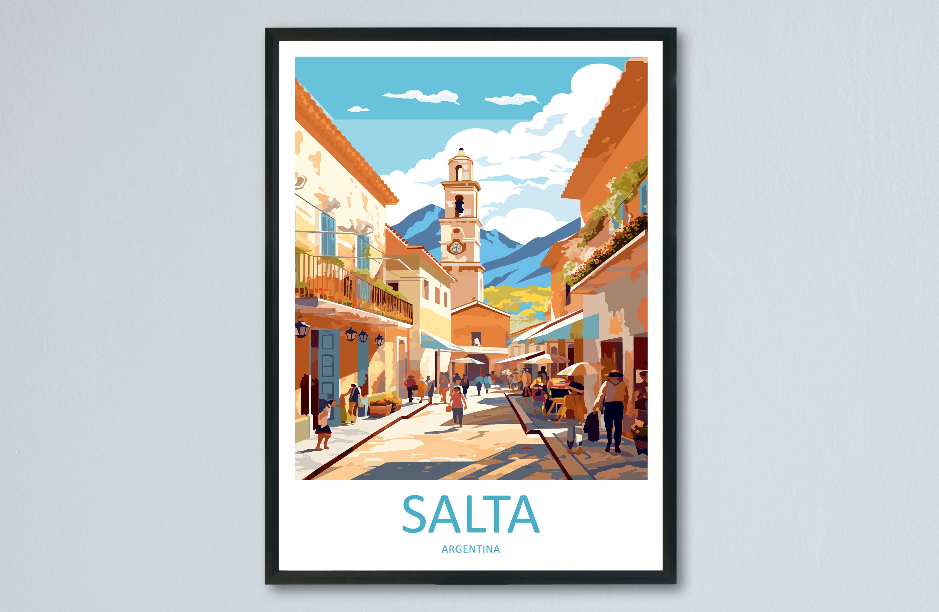 Salta Travel Print Wall Art Salta Wall Hanging Home Décor Salta Gift Art Lovers Argentina Art Lover Gift Salta Argentina Wall Art