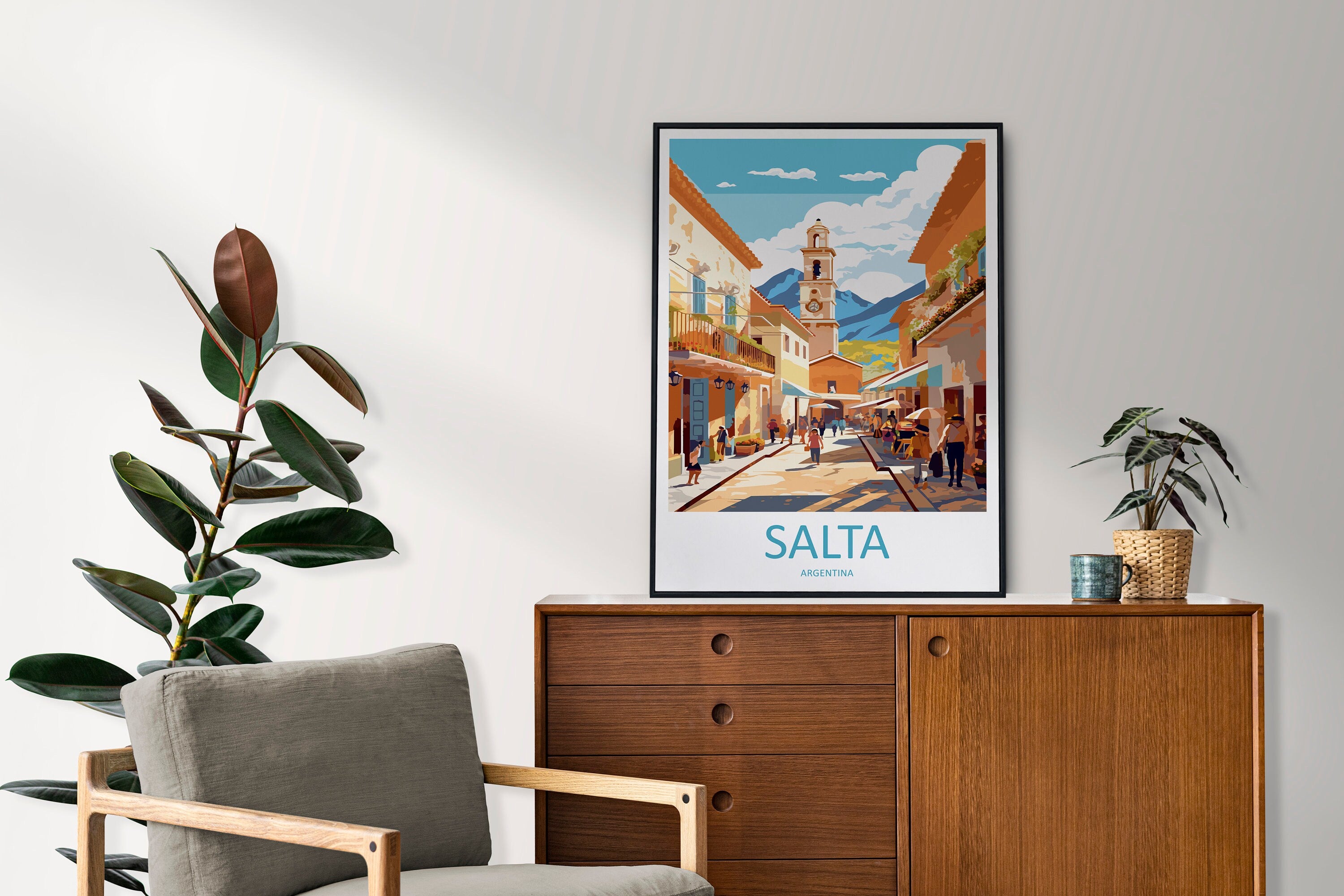 Salta Travel Print Wall Art Salta Wall Hanging Home Décor Salta Gift Art Lovers Argentina Art Lover Gift Salta Argentina Wall Art