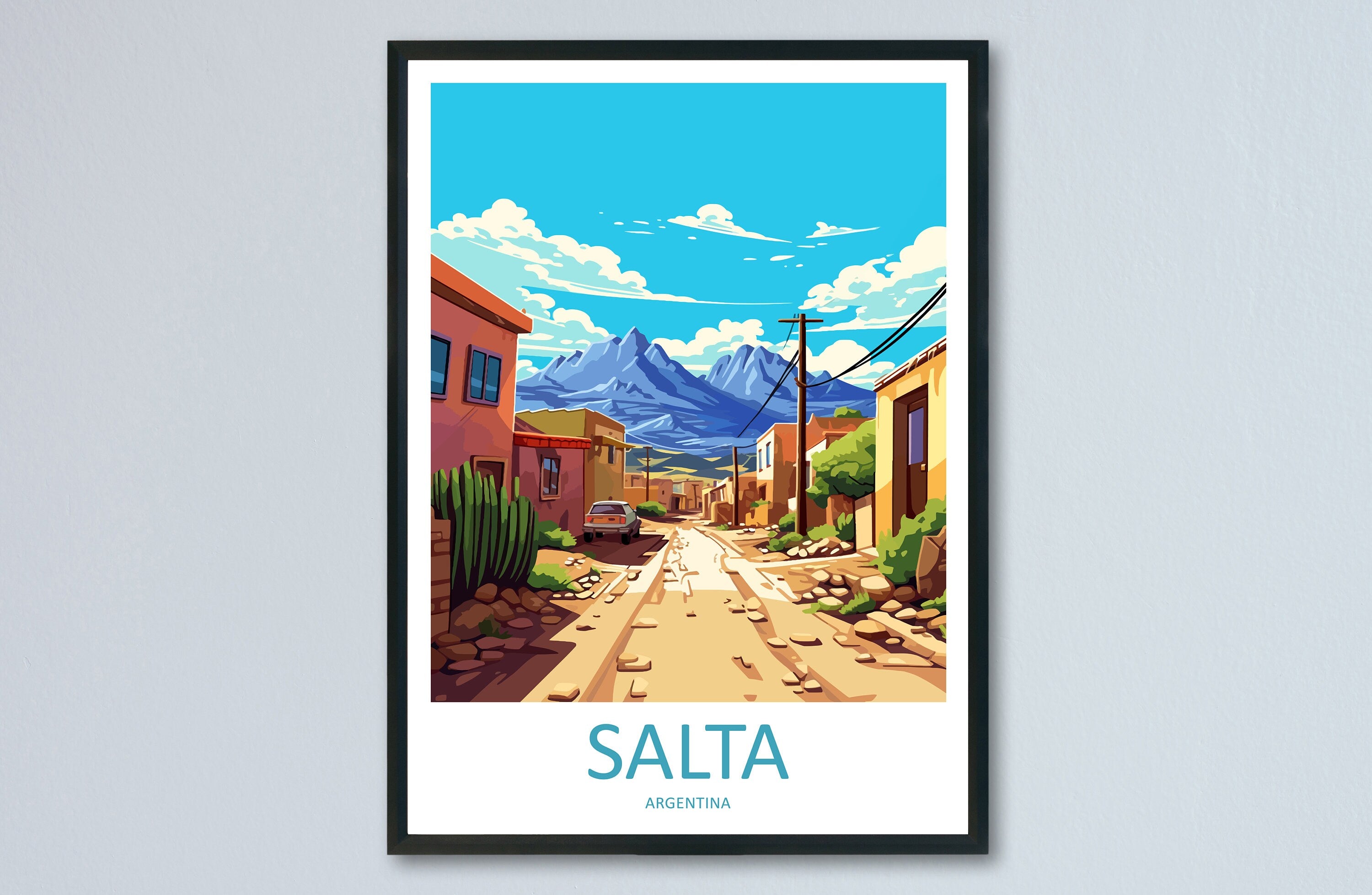 Salta Travel Print Wall Art Salta Wall Hanging Home Décor Salta Gift Art Lovers Argentina Art Lover Gift Salta Argentina Wall Art