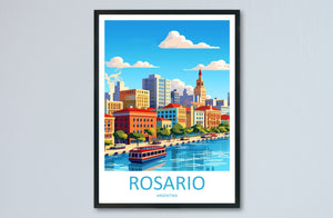 Rosario Travel Print Wall Art Rosario Wall Hanging Home Décor Rosario Gift Art Lovers Argentina Art Lover Gift Rosario Argentina Wall Art