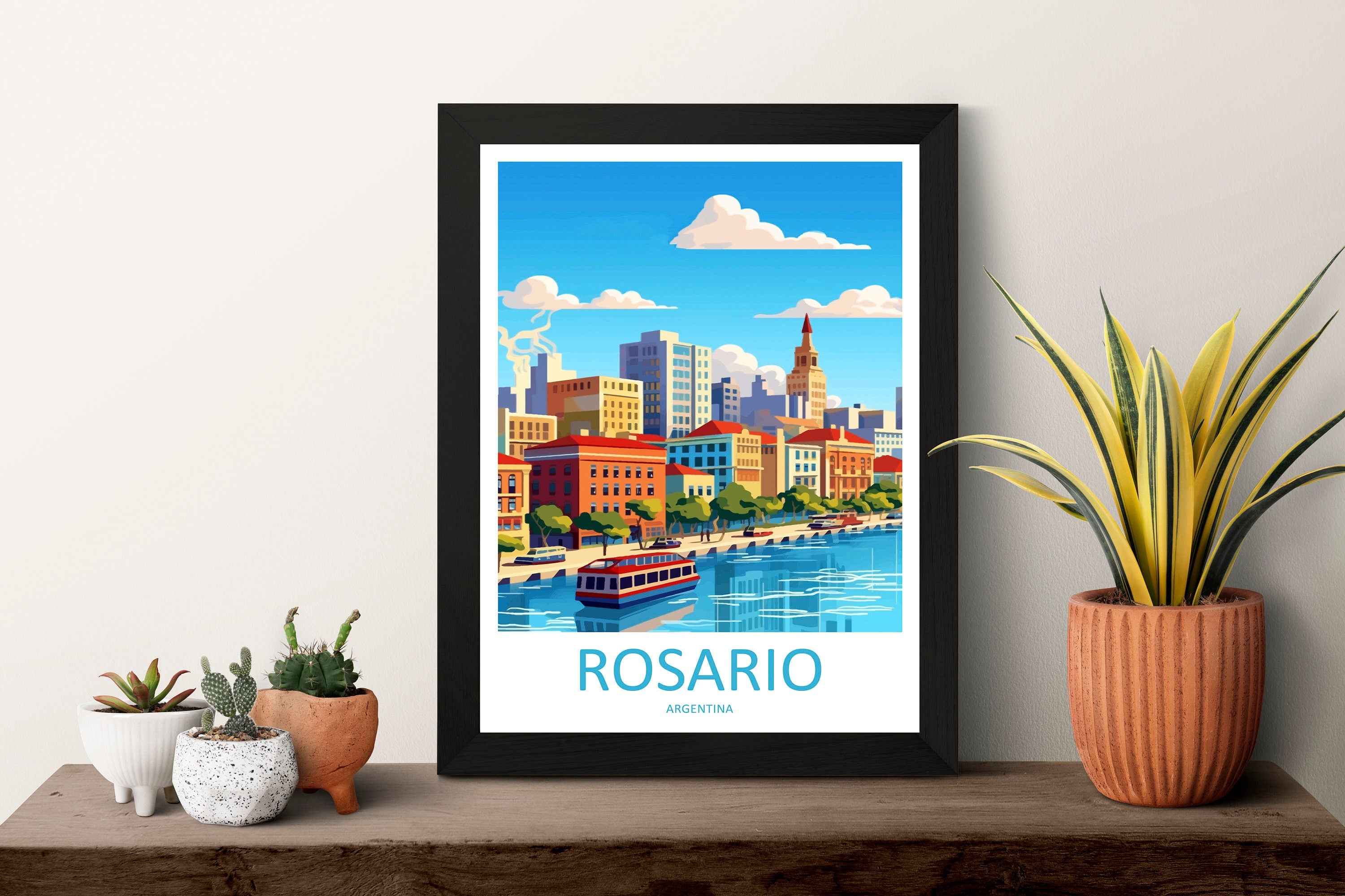 Rosario Travel Print Wall Art Rosario Wall Hanging Home Décor Rosario Gift Art Lovers Argentina Art Lover Gift Rosario Argentina Wall Art