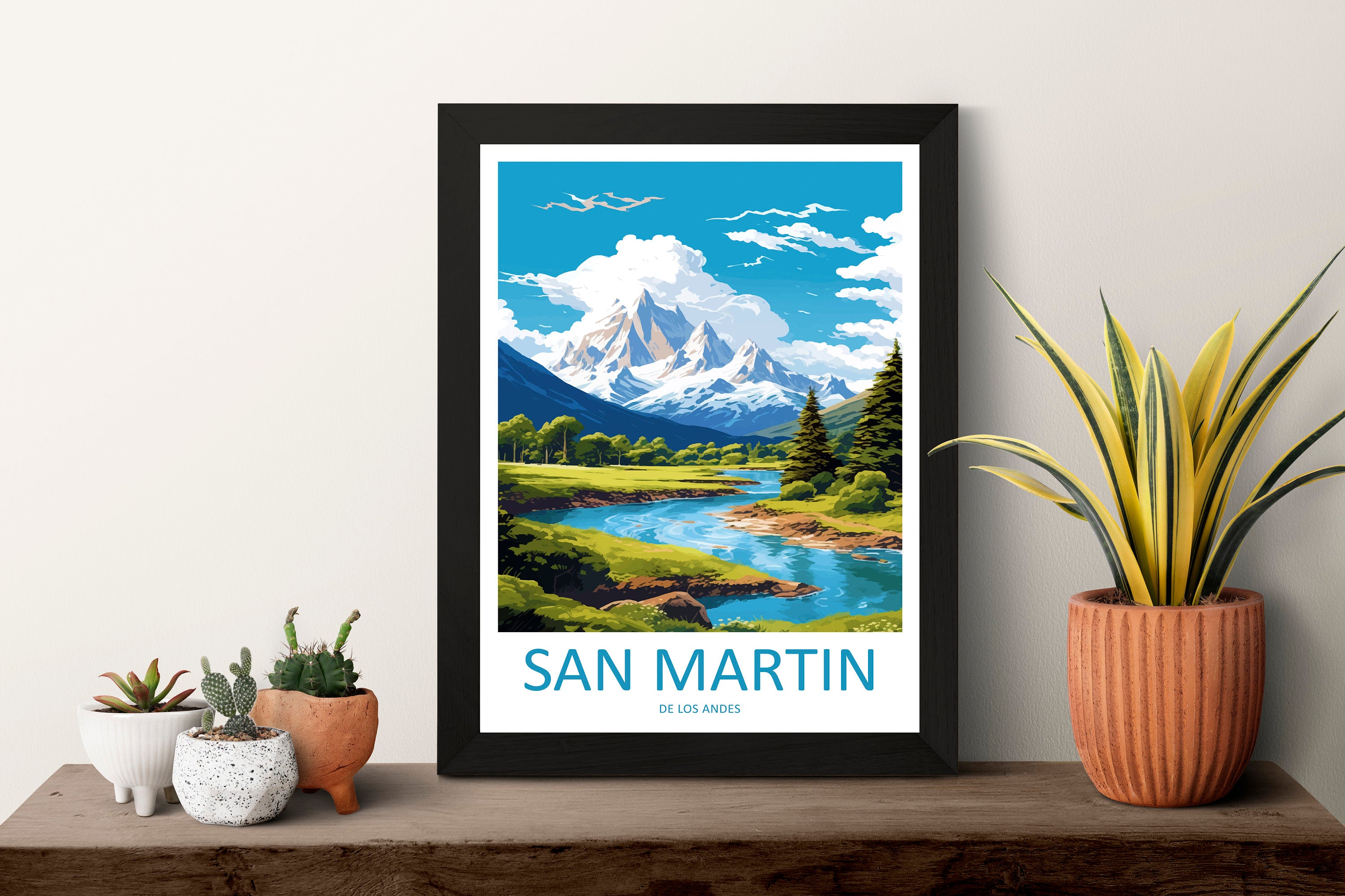 San Martin De Los Andes Travel Print Wall Art San Martin De Los Andes Wall Hanging Home Décor San Martin De Los Andes Gift Art Lovers