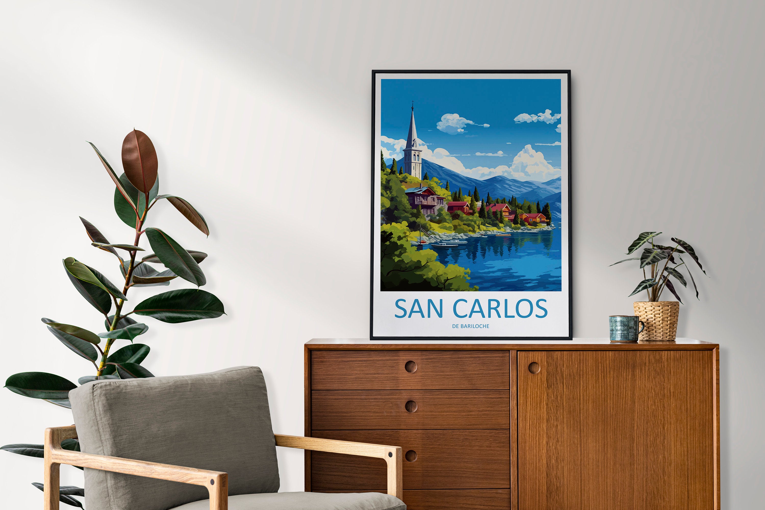 San Carlos De Bariloche Travel Print Wall Art San Carlos De Bariloche Wall Hanging Home Décor San Carlos De Bariloche Gift Art Lovers