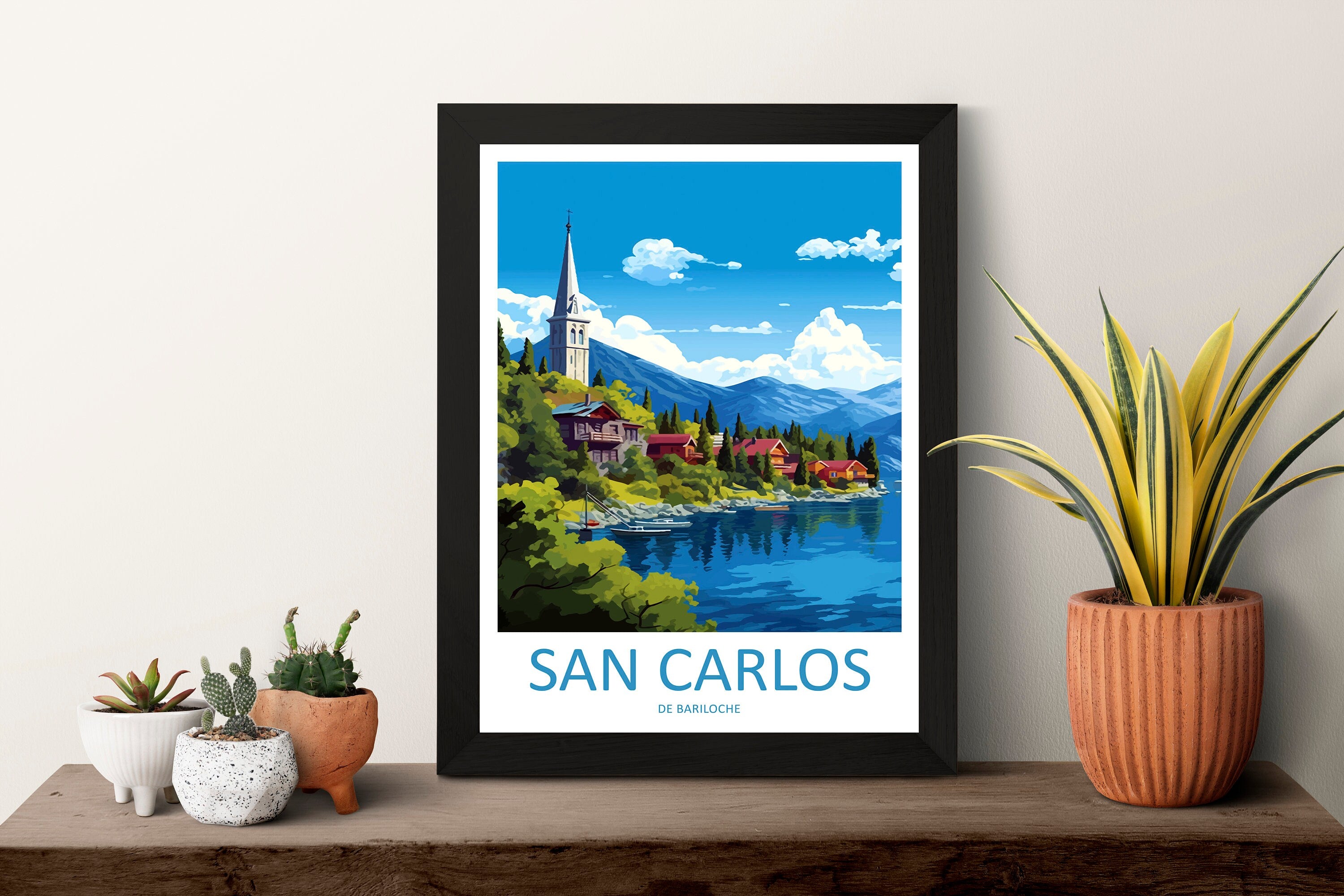 San Carlos De Bariloche Travel Print Wall Art San Carlos De Bariloche Wall Hanging Home Décor San Carlos De Bariloche Gift Art Lovers