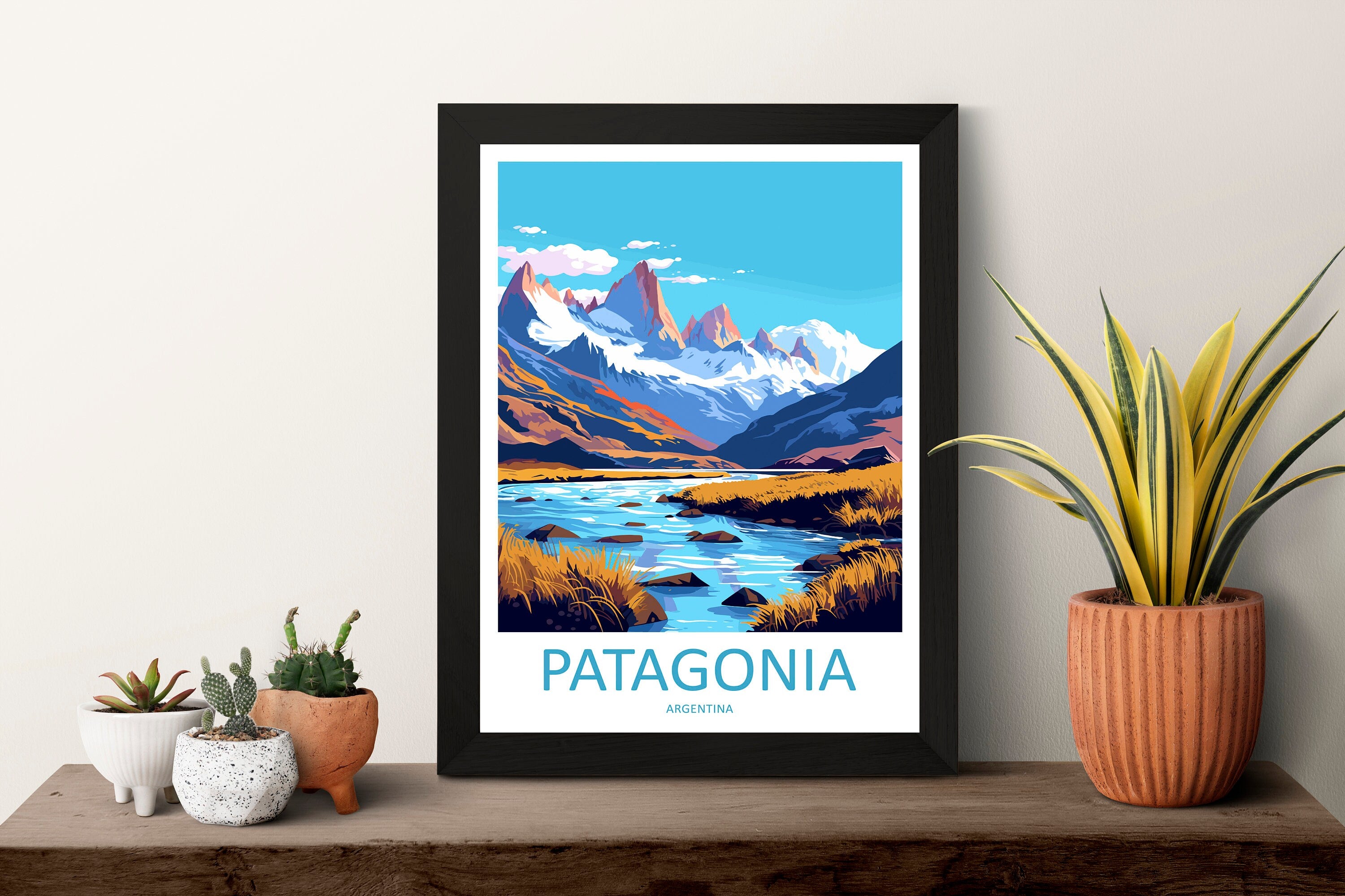 Patagonia Travel Print Wall Art Patagonia Wall Hanging Home Decoration Patagonia Gift Art Lovers Wall Art Print Art Patagonia Wall Print