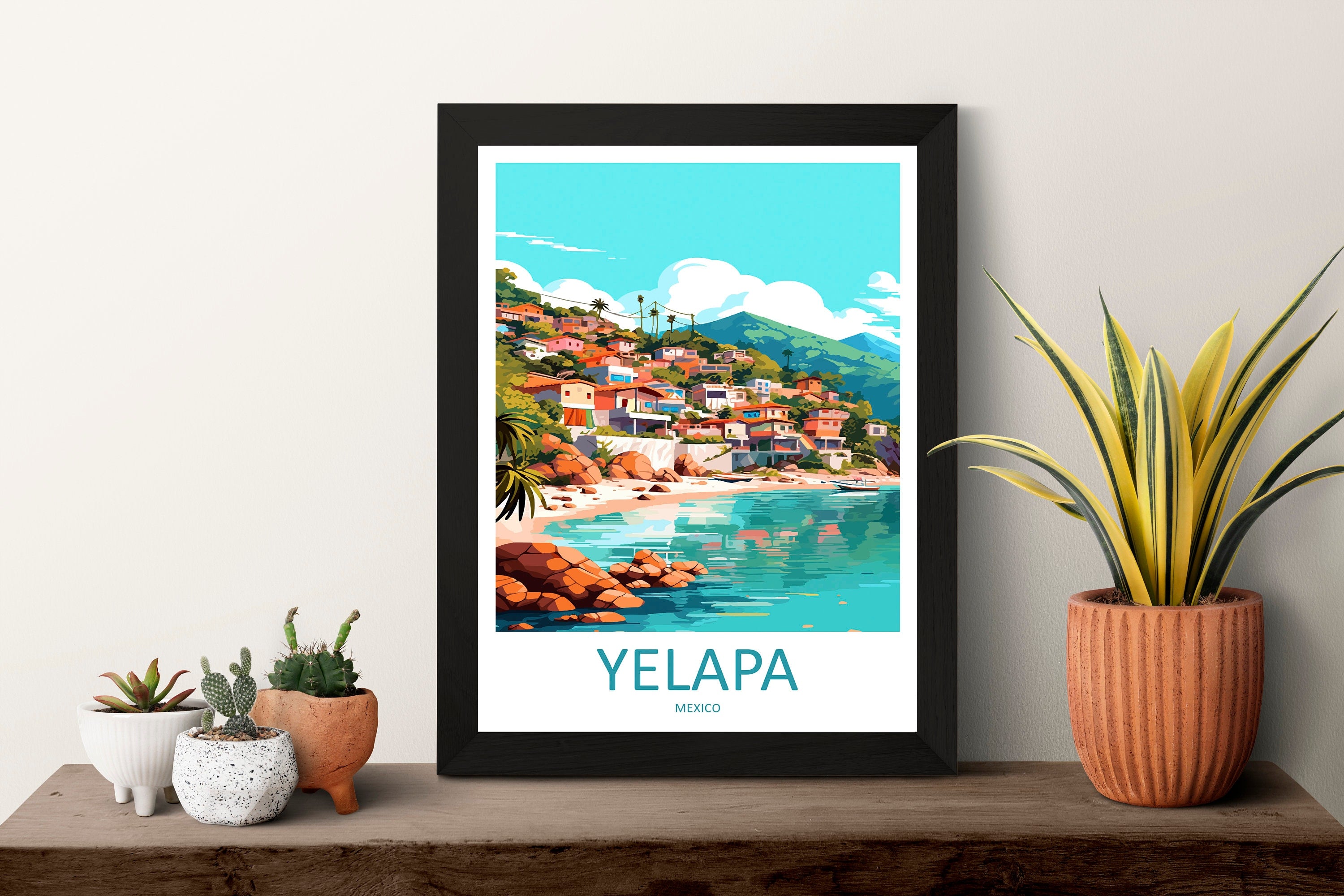 Yelapa Travel Print Wall Art Yelapa Wall Hanging Home Decoration Yelapa Gift Art Lovers Wall Art Print Art Yelapa Wall Hanging Poster