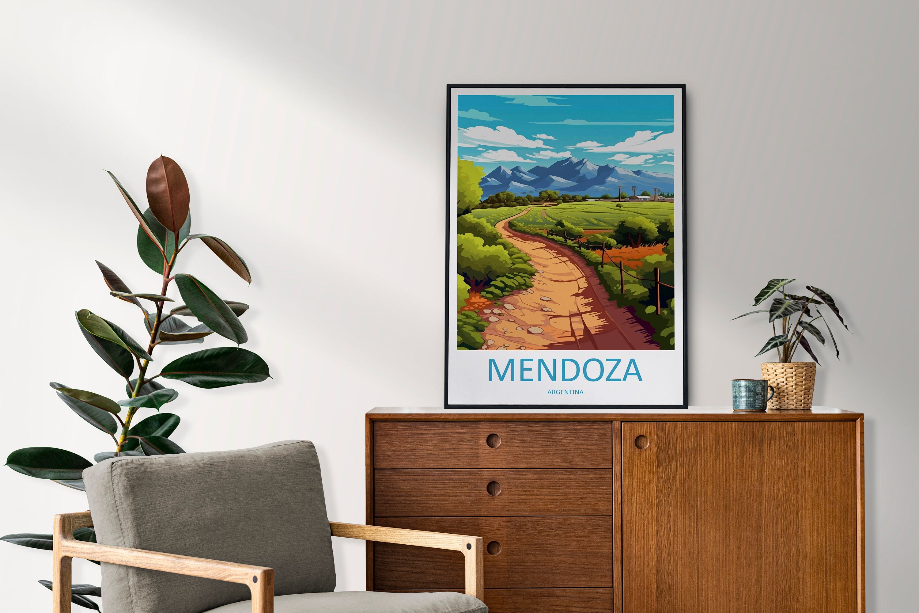 Mendoza Travel Print Wall Art Mendoza Wall Hanging Home Decor Mendoza Gift Art Lovers Wall Art Print Art Mendoza Artwork Argentina Poster