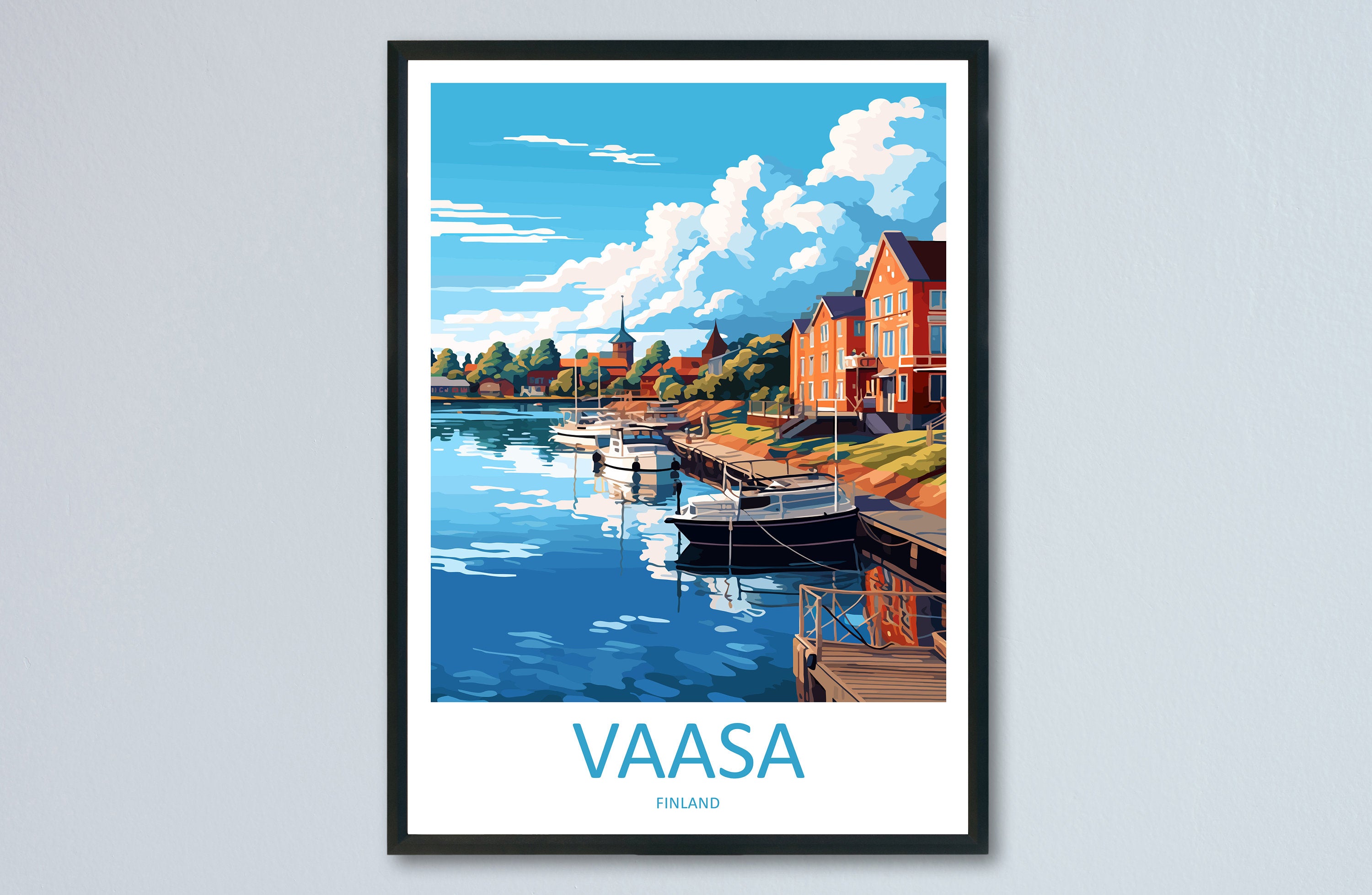 Vaasa Travel Print Wall Art Vaasa Wall Hanging Home Decor Vaasa Gift Art Lovers Wall Art Print Art Vaasa Wall Print Finland Travel Poster