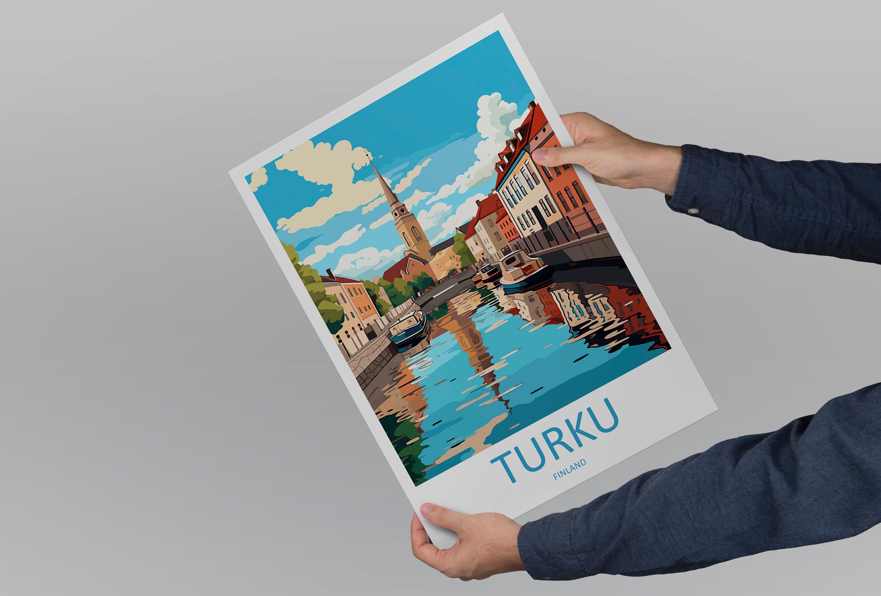 Turku Travel Print Wall Art Turku Wall Hanging Home Decor Turku Gift Art Lovers Wall Art Print Art Turku Wall Print Finland Travel Poster