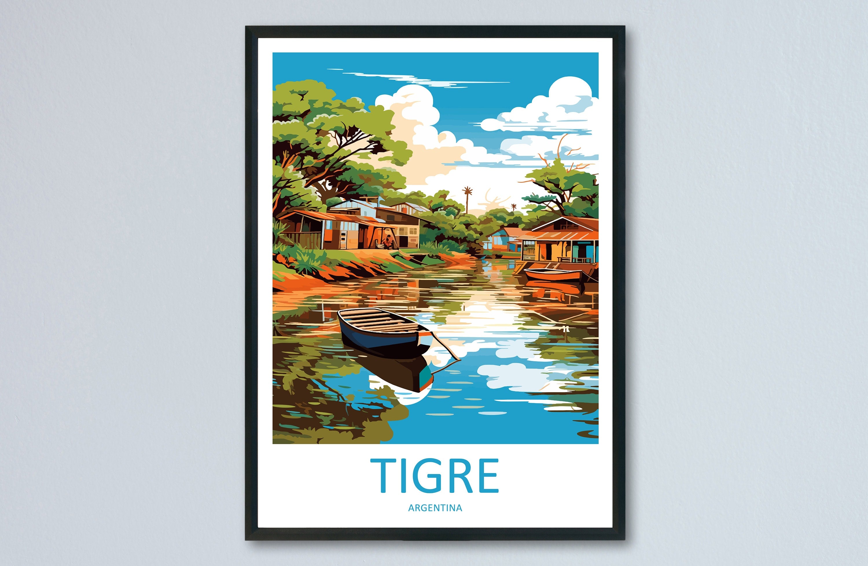 Tigre Travel Print Wall Art Tigre Wall Hanging Home Decor Tigre Gift Art Lovers Wall Art Print Art Argentina Travel Poster Gift Argentina