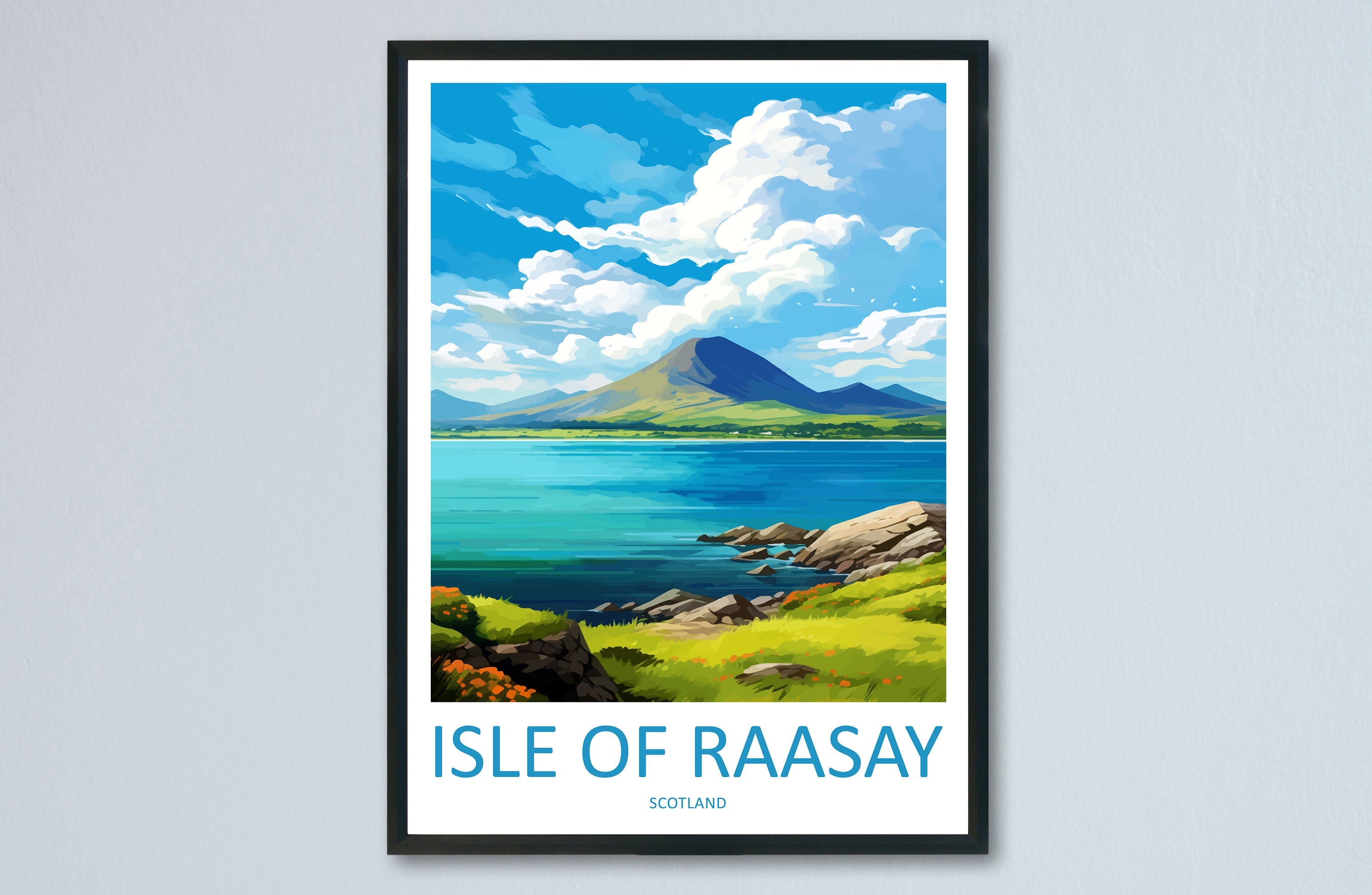 Isle Of Raasay Travel Print Wall Art Isle Of Raasay Wall Hanging Home Décor Isle Of Raasay Gift Art Lovers Scotland Art Lover Travel Gift