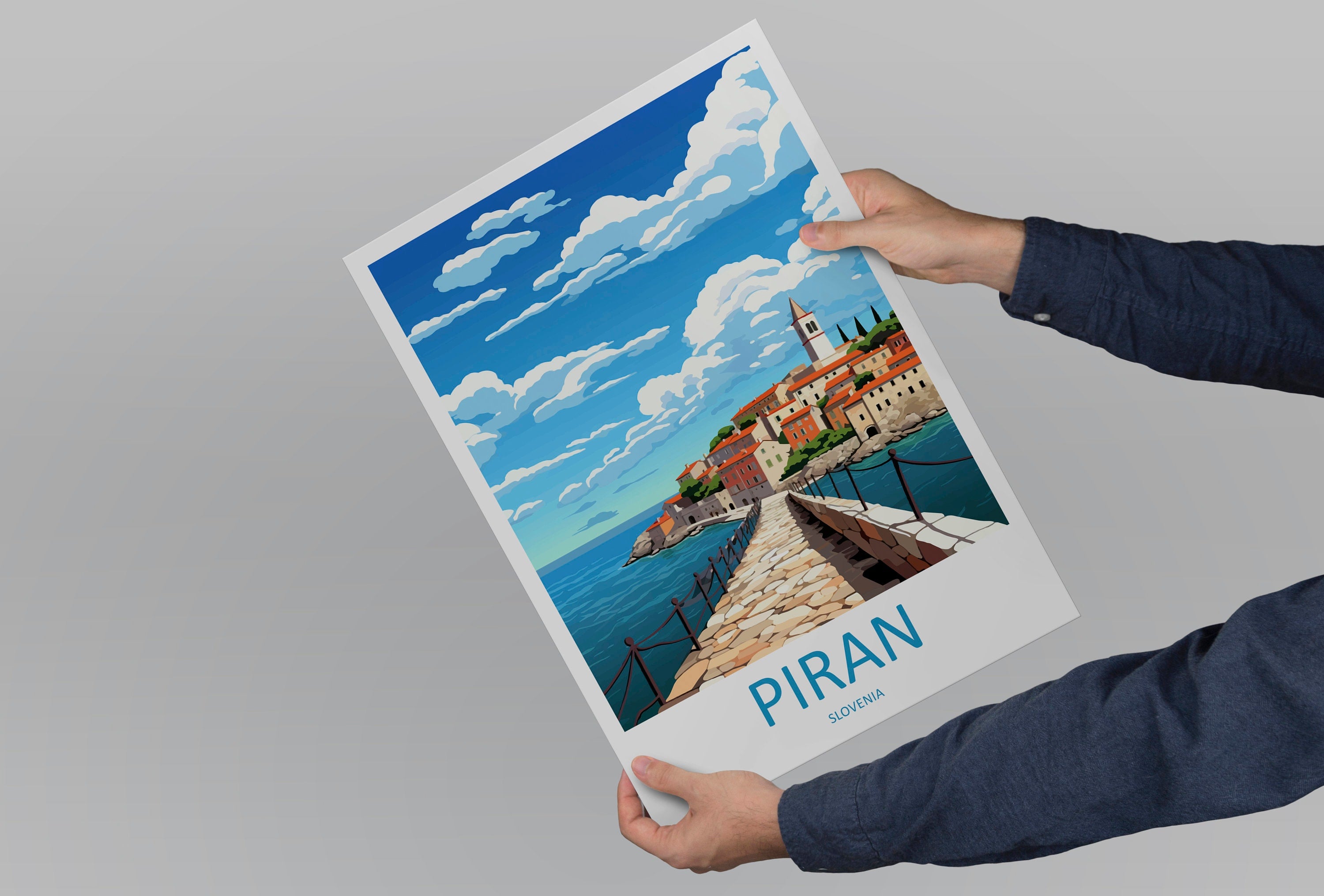 Piran Travel Print Piran Home Décor Slovenia Art Print Piran Wall Print For Piran Gift Wall Hanging Art Travel Slovenia Artwork Gift