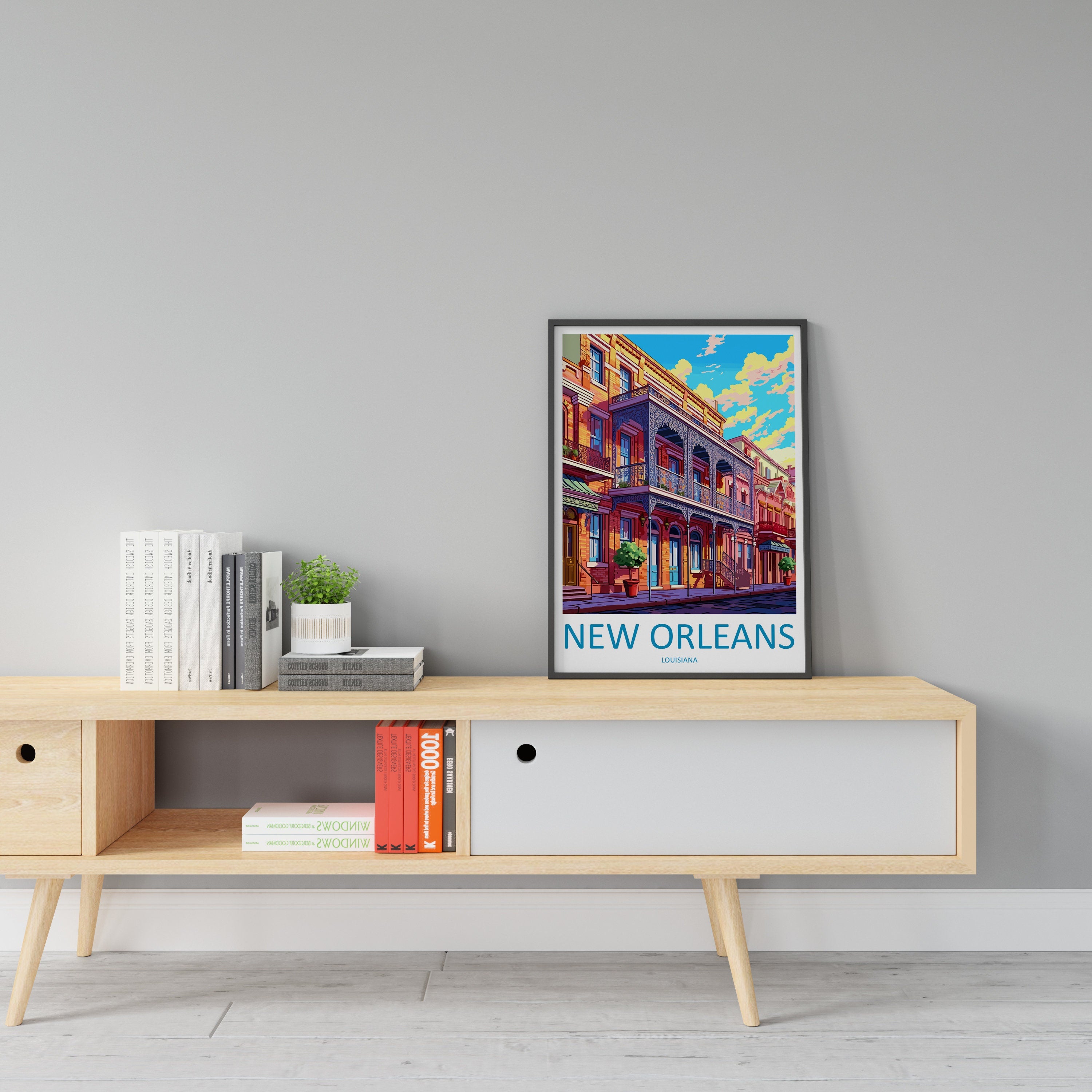 New Orleans Travel Print Wall Art New Orleans Wall Hanging Home Décor New Orleans Gift Art Lovers Gift New Orleans Print New Orleans Gift