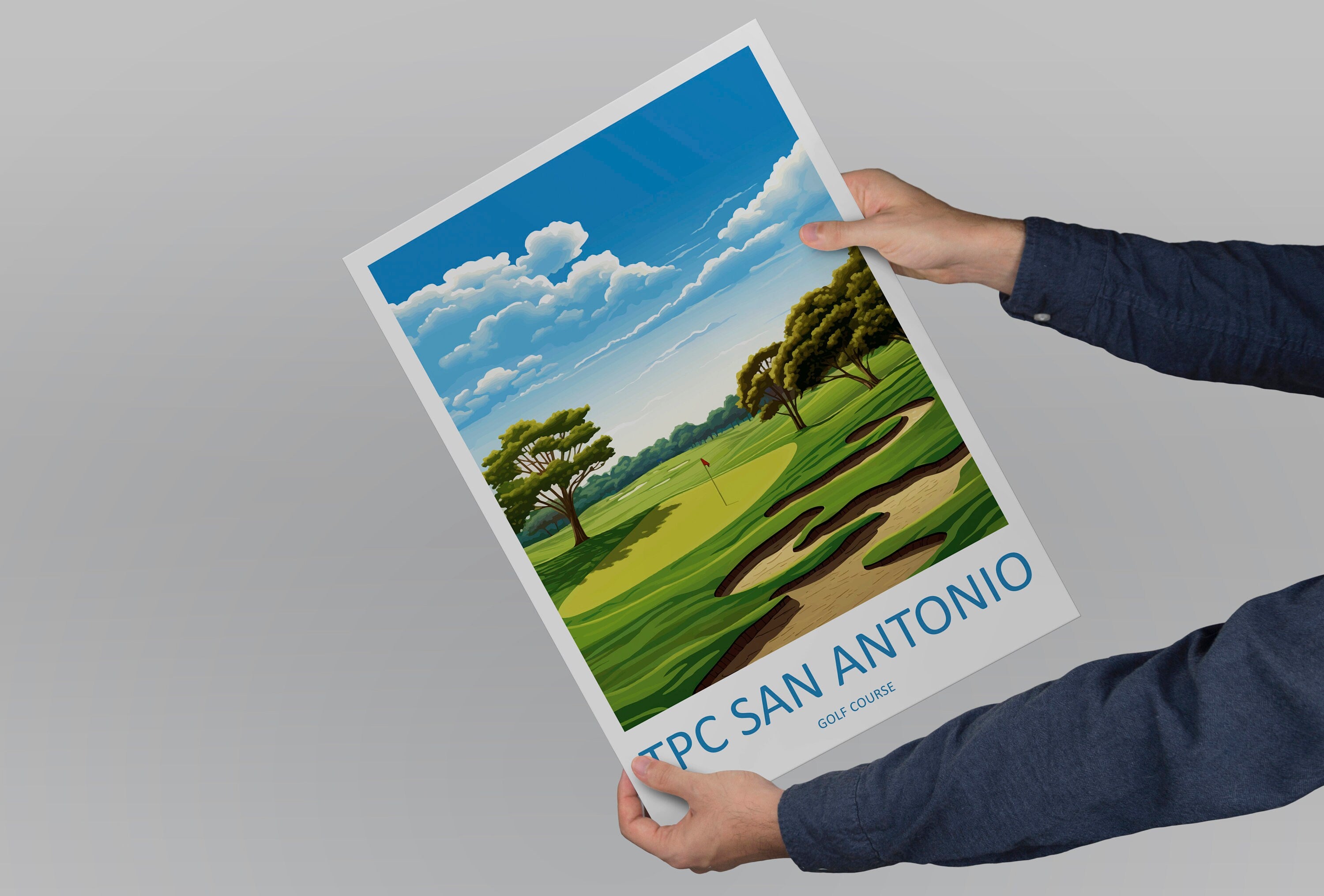 TPC San Antonio Golf Travel Print Wall Art TPC San Antonio Golf Wall Hanging Home Décor TPC San Antonio Golf Art Gift Art Lovers Golf Art