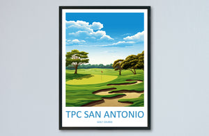 TPC San Antonio Golf Travel Print Wall Art TPC San Antonio Golf Wall Hanging Home Décor TPC San Antonio Golf Art Gift Art Lovers Golf Art