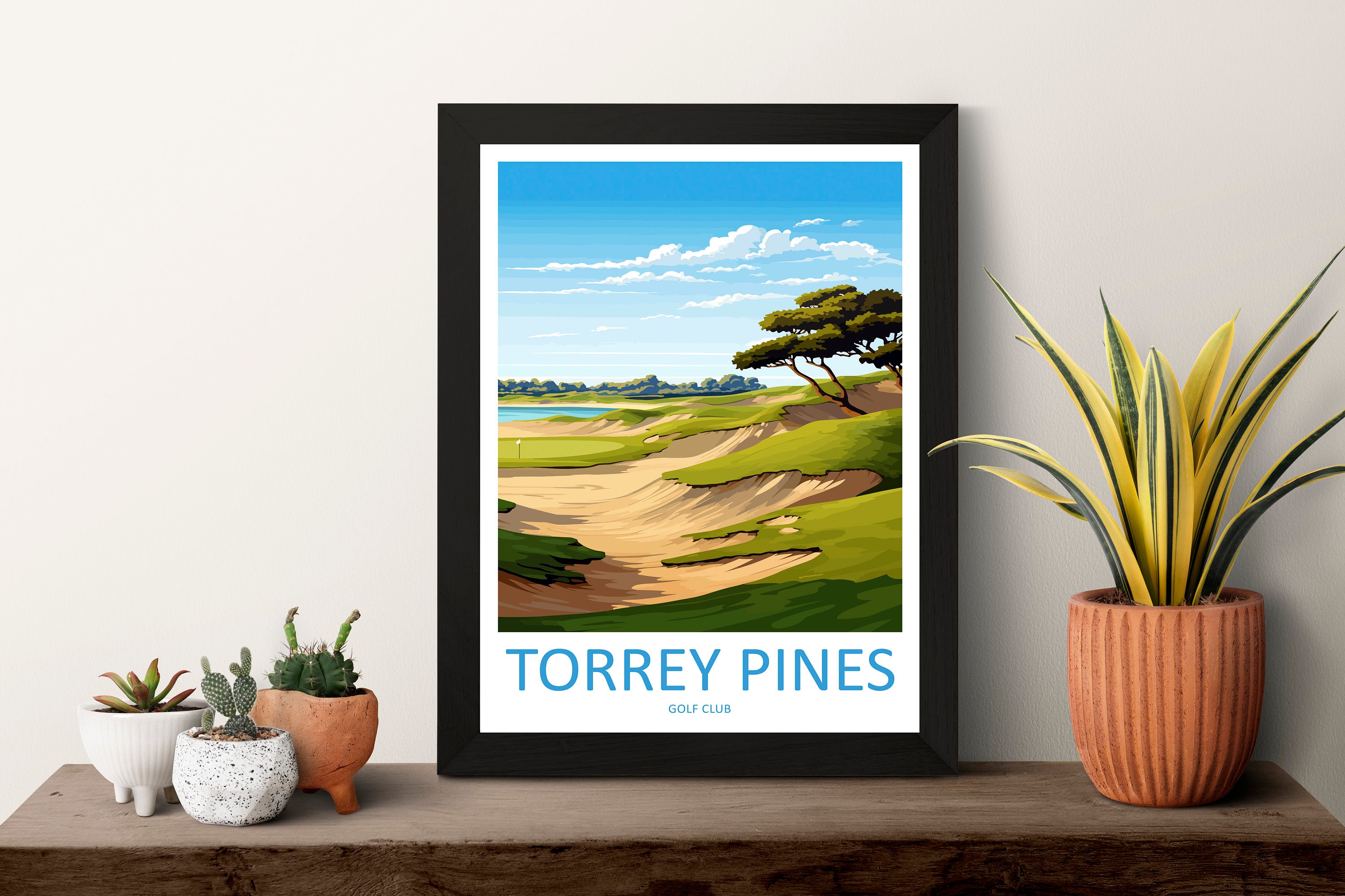 Torrey Pines Golf Course Travel Print Wall Art Torrey Pines Golf Course Wall Hanging Home Décor Torrey Pines Golf Course Gift Art Lovers
