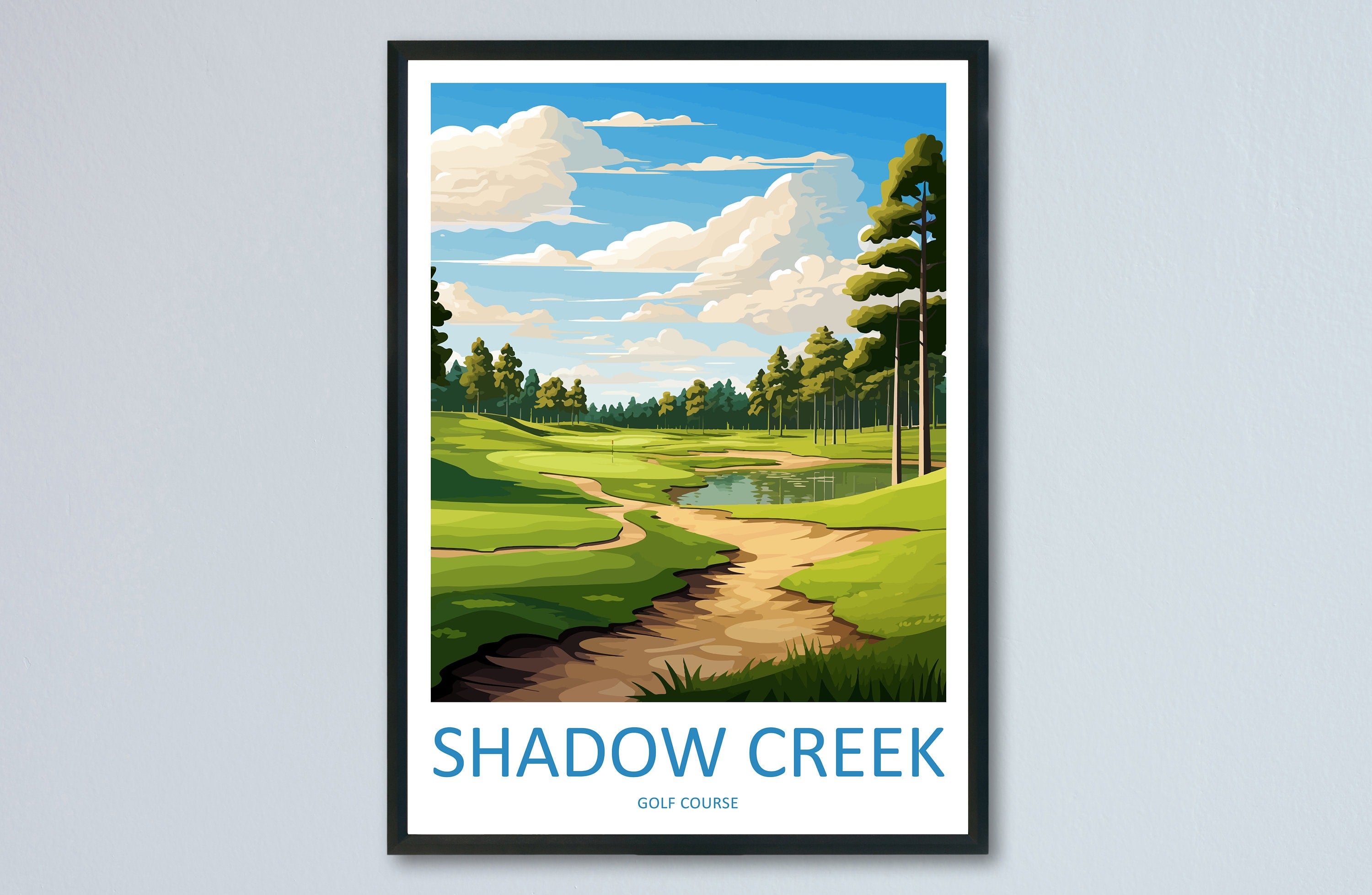 Shadow Creek Golf Travel Print Wall Art Shadow Creek Golf Course Wall Hanging Home Décor Shadow Creek Golf Gift Art Lovers