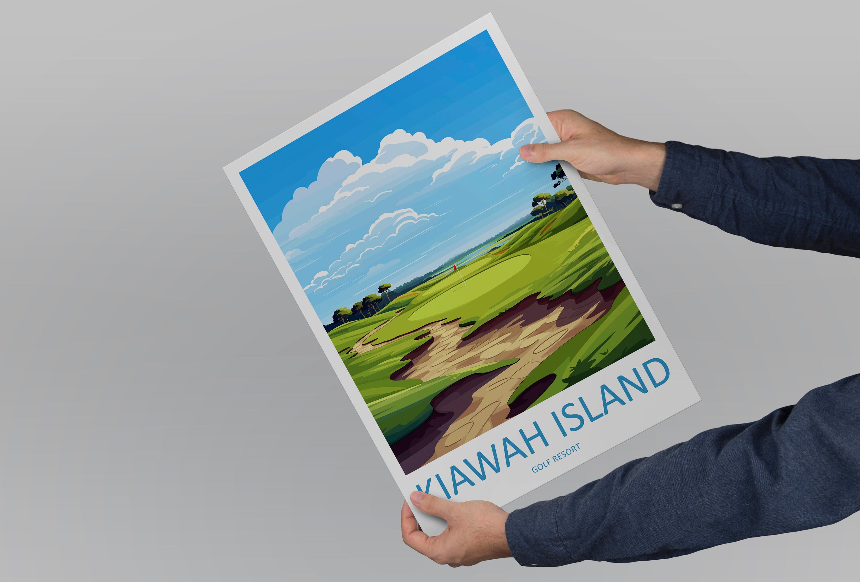 Kiawah Island Golf Club Travel Print Wall Art Kiawah Island Golf Club Wall Hanging Home Décor Kiawah Island Art Gift Art Lovers Golf Art