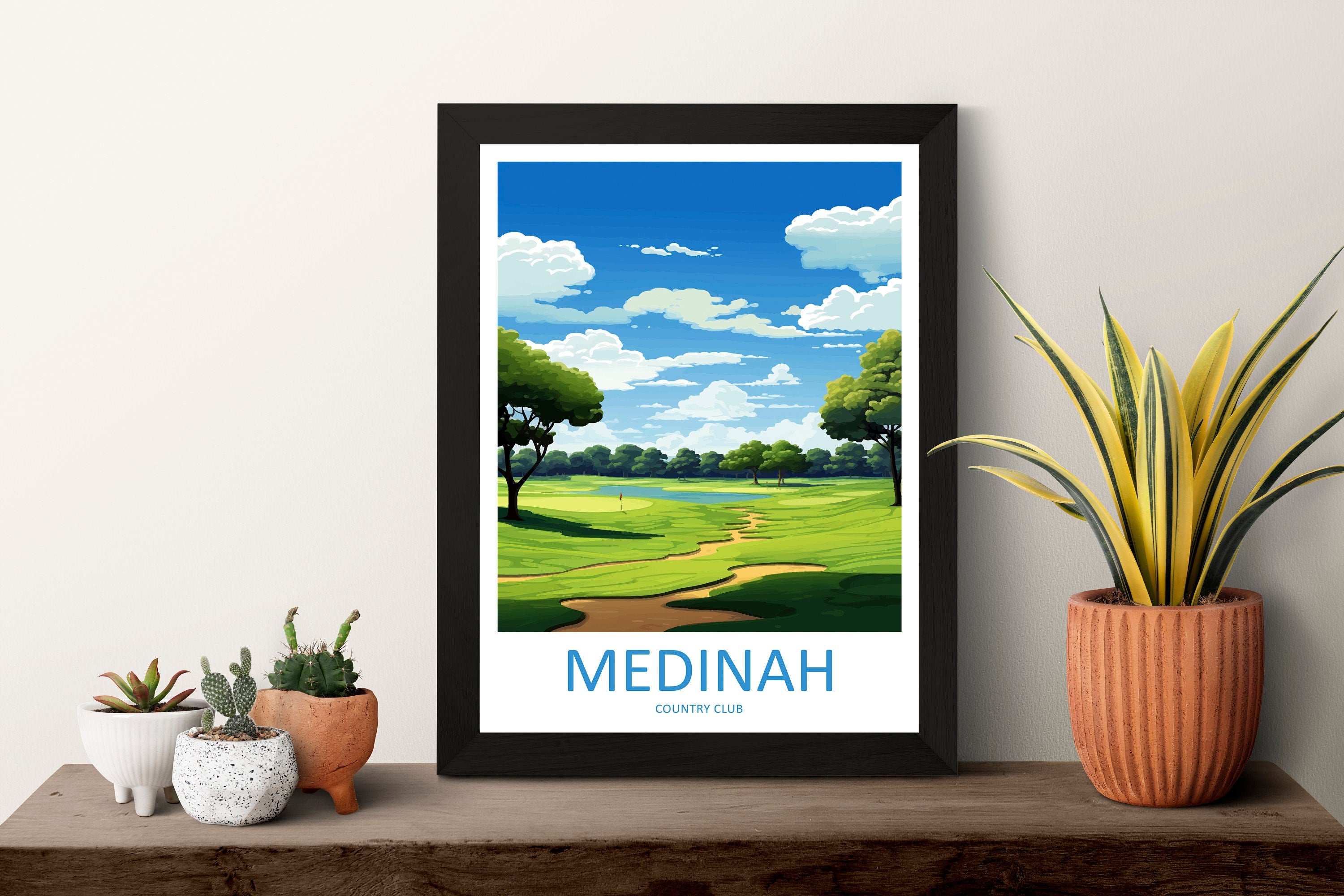 Medinah Golf Course Travel Print Wall Art Medinah Golf Club Wall Hanging Home Décor Medinah Golf Course Art Gift Art Lovers Golf Art