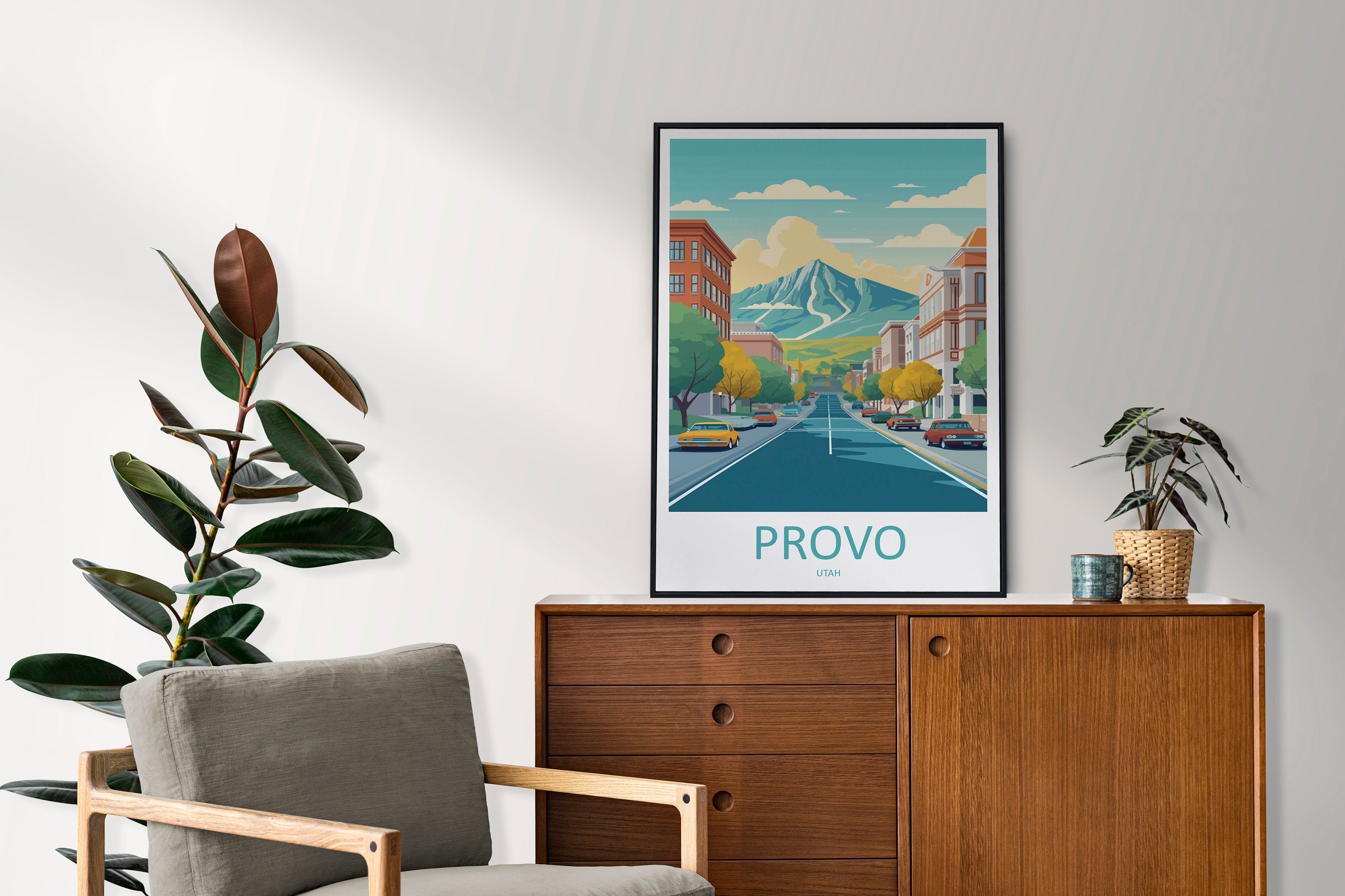 Provo Travel Print Wall Art Provo Wall Hanging Home Décor Provo Gift Art Lovers Utah Art Lover Gift Travel Posters Wall Art