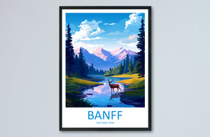 Banff National Park Travel Print Wall Art Banff Wall Hanging Home Décor Banff Gift Art Lovers Canada Art Lover Gift