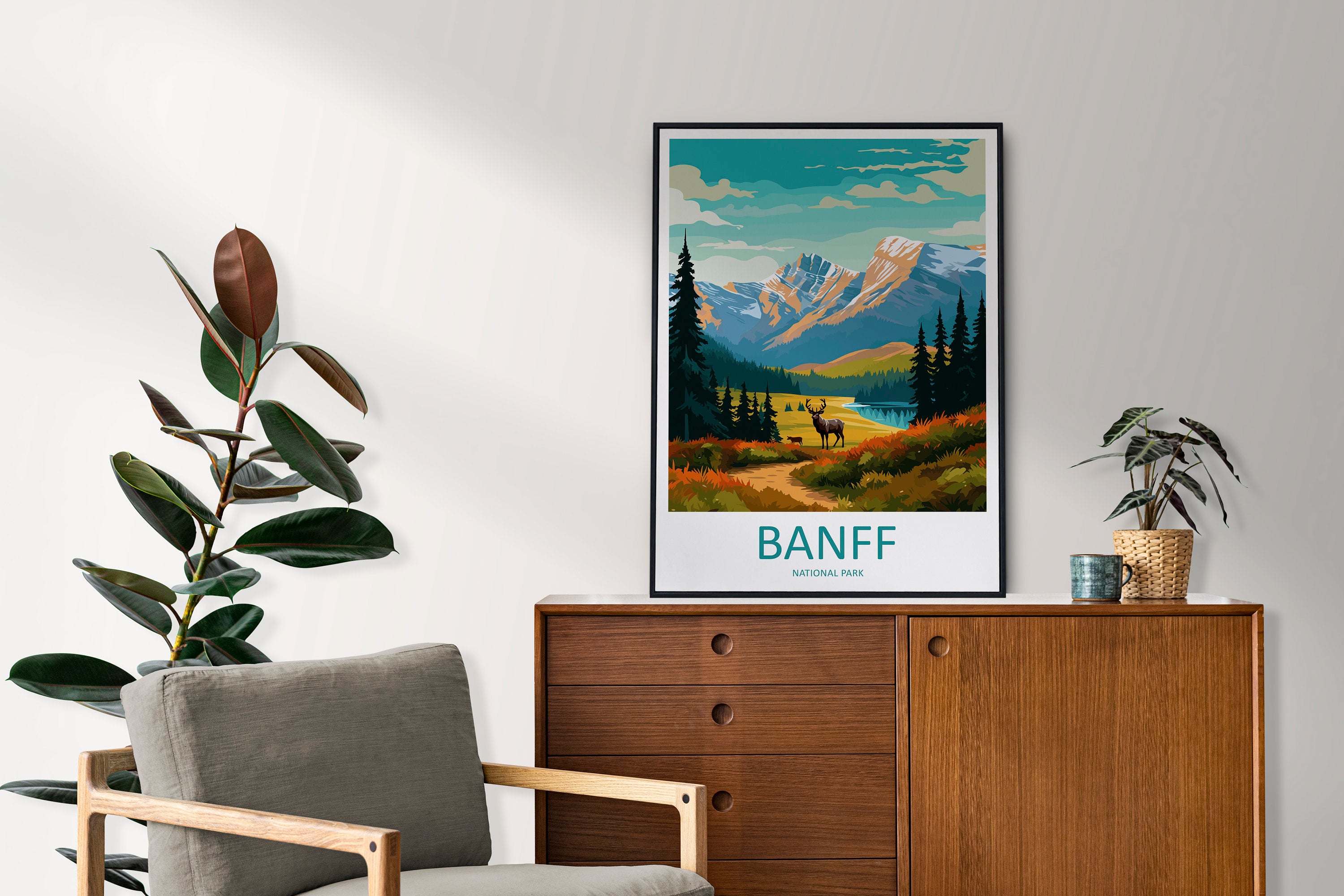 Banff National Park Travel Print Wall Art Banff Wall Hanging Home Décor Banff Gift Art Lovers Canada Art Lover Gift