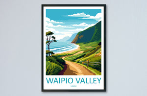 Waipio Valley Travel Print Wall Art Waipio Valley Wall Hanging Home Décor Waipio Valley Gift Art Lovers Hawaii Art Lover Gift Print Artwork