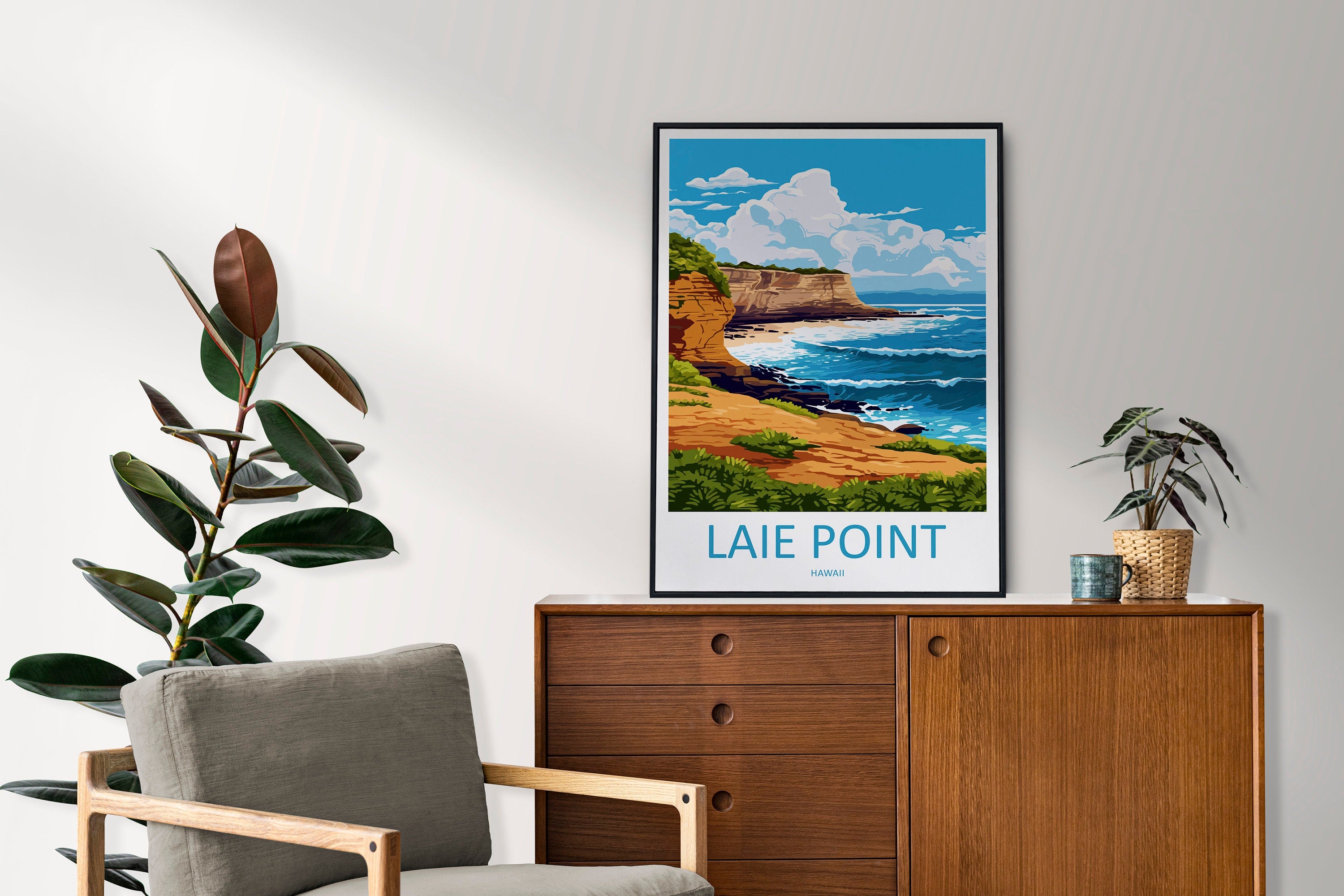 Laie Point Travel Print Wall Art Laie Point Wall Hanging Home Décor Laie Point Gift Art Lovers Hawaii Art Lover Gift Print Artwork