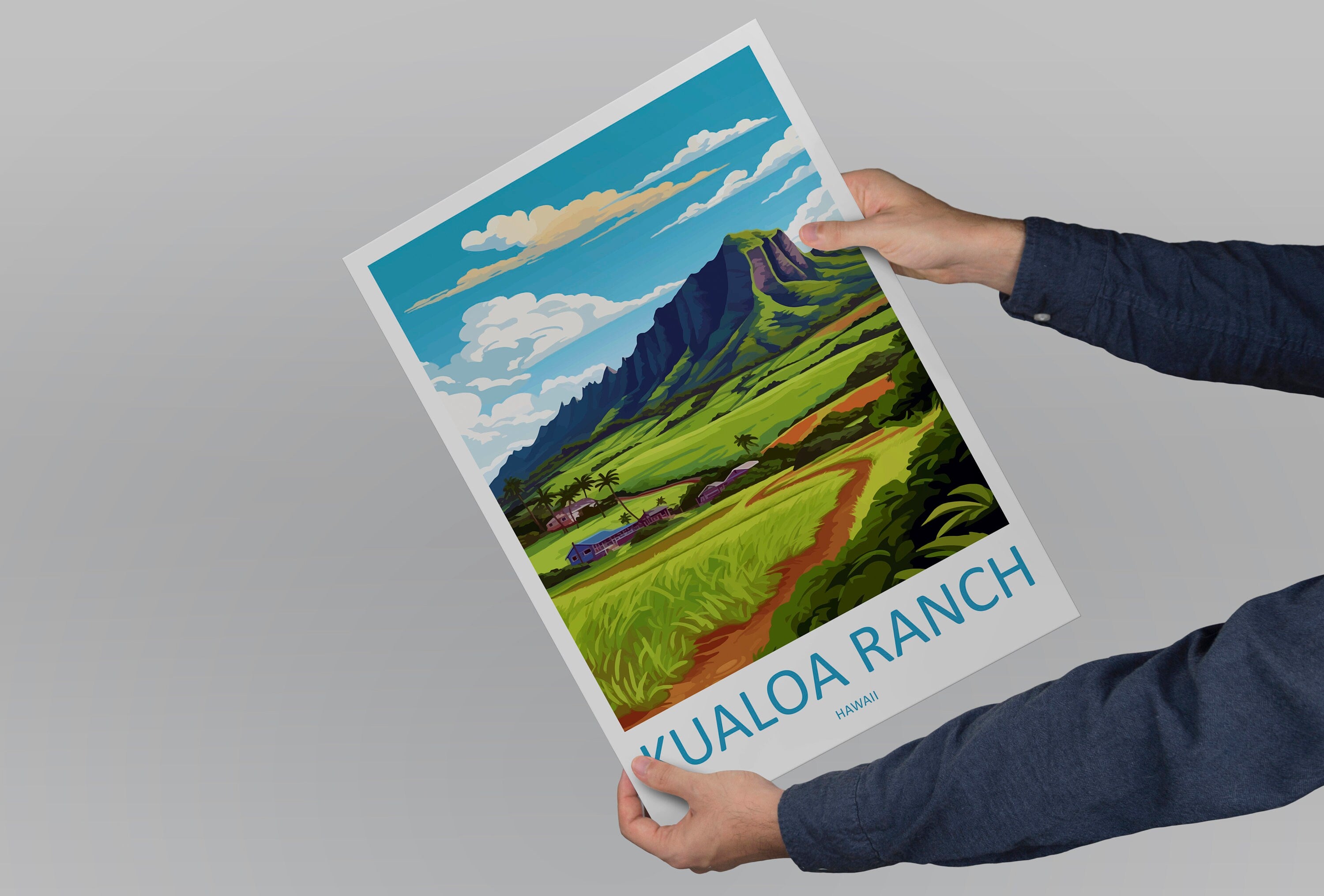 Kualoa Ranch Travel Print Wall Art Kualoa Ranch Wall Hanging Home Décor Kualoa Ranch Gift Art Lovers Hawaii Art Lover Gift Print Artwork