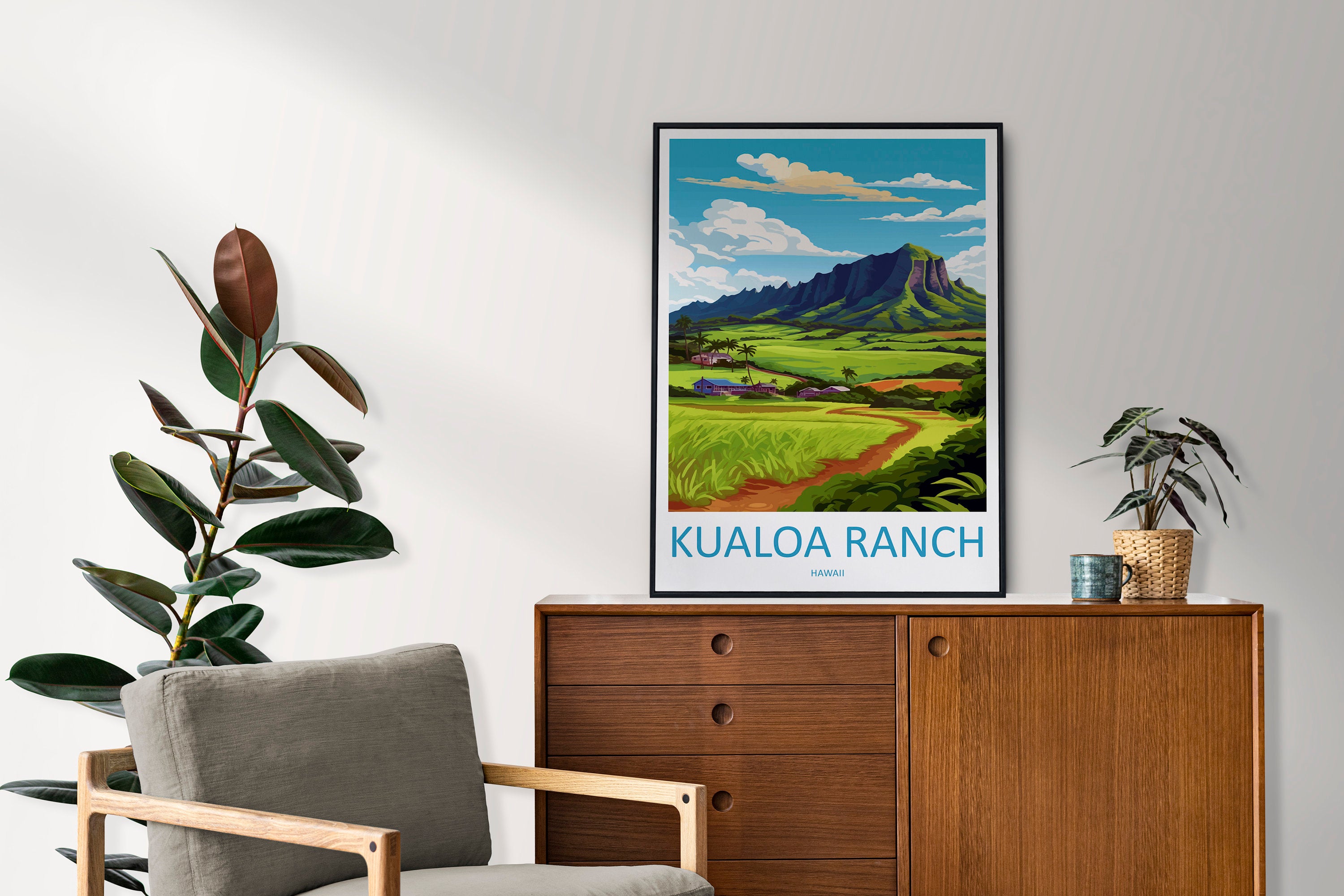 Kualoa Ranch Travel Print Wall Art Kualoa Ranch Wall Hanging Home Décor Kualoa Ranch Gift Art Lovers Hawaii Art Lover Gift Print Artwork