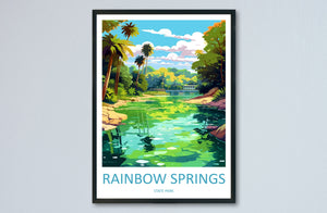 Rainbow Springs State Park Travel Print Wall Art Rainbow Springs Wall Hanging Home Décor Rainbow Springs Gift Art Lovers Florida Art Gift