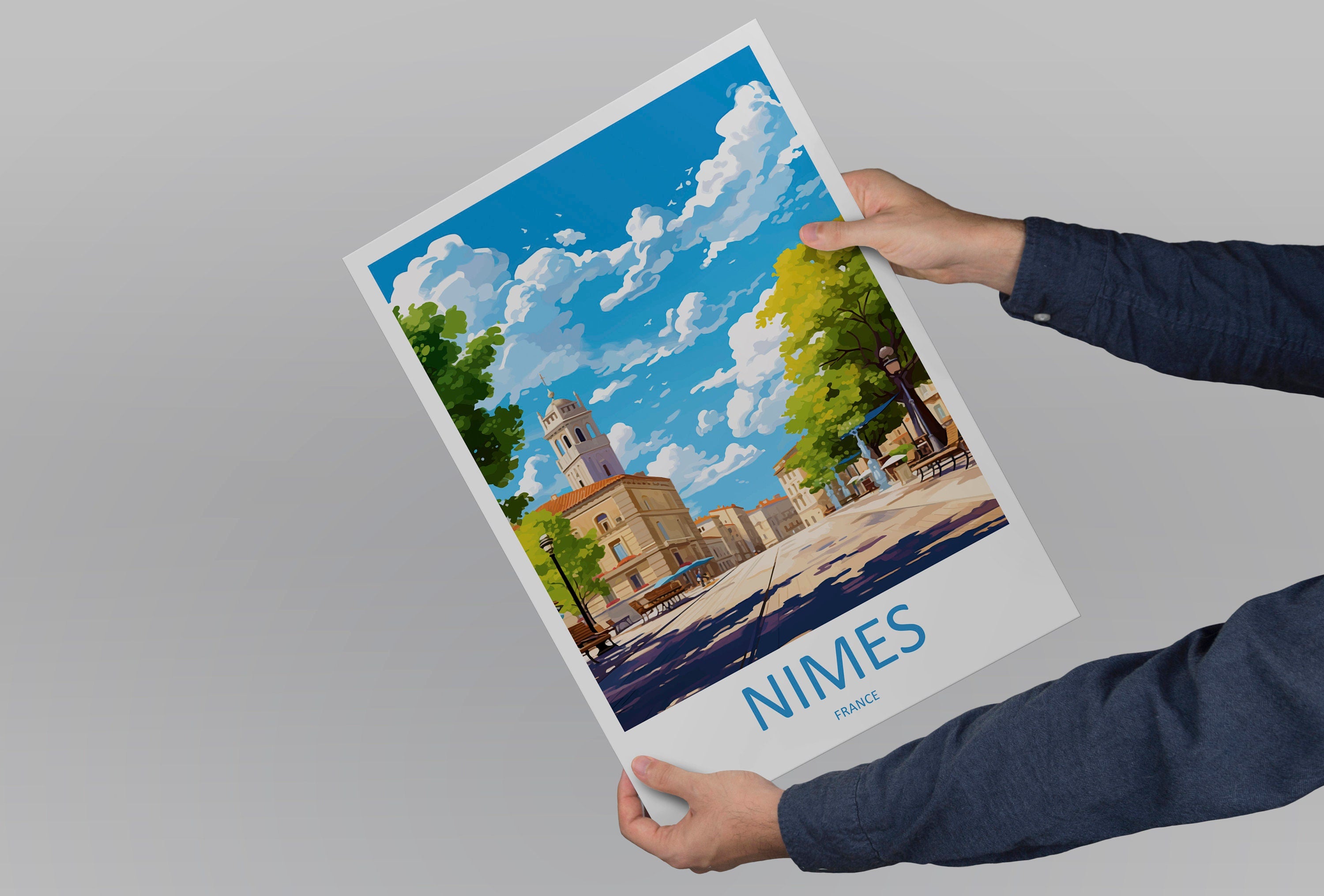 Nimes Travel Print Wall Art Nimes Wall Hanging Home Décor Nimes Gift Art Lovers France Art Lover Gift Nimes Print