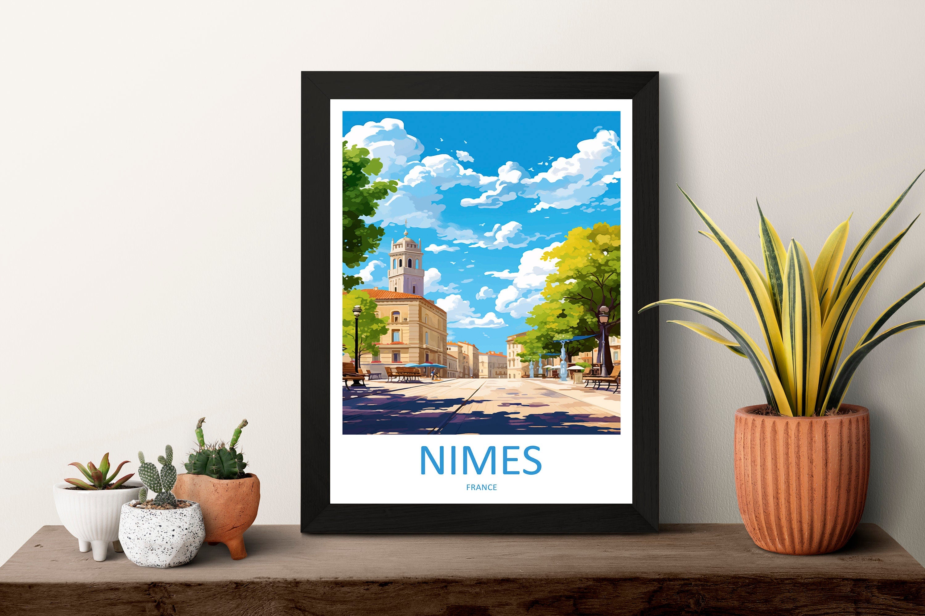 Nimes Travel Print Wall Art Nimes Wall Hanging Home Décor Nimes Gift Art Lovers France Art Lover Gift Nimes Print