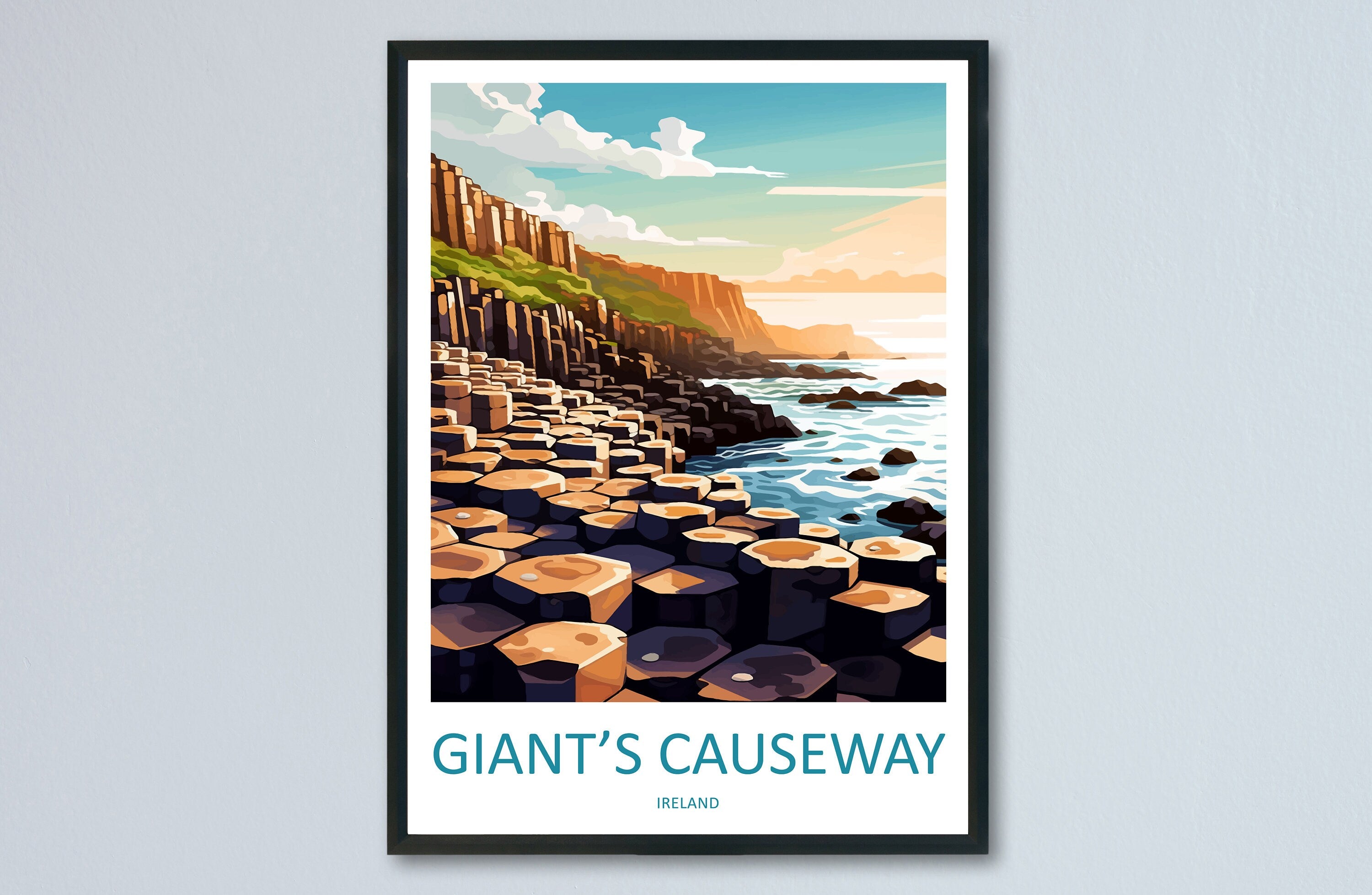 Giant's Causeway Print Giant's Causeway Home Décor Landscape Print Giant's Causeway Wall Art Northern Ireland Enthusiast Gift Wall Hanging