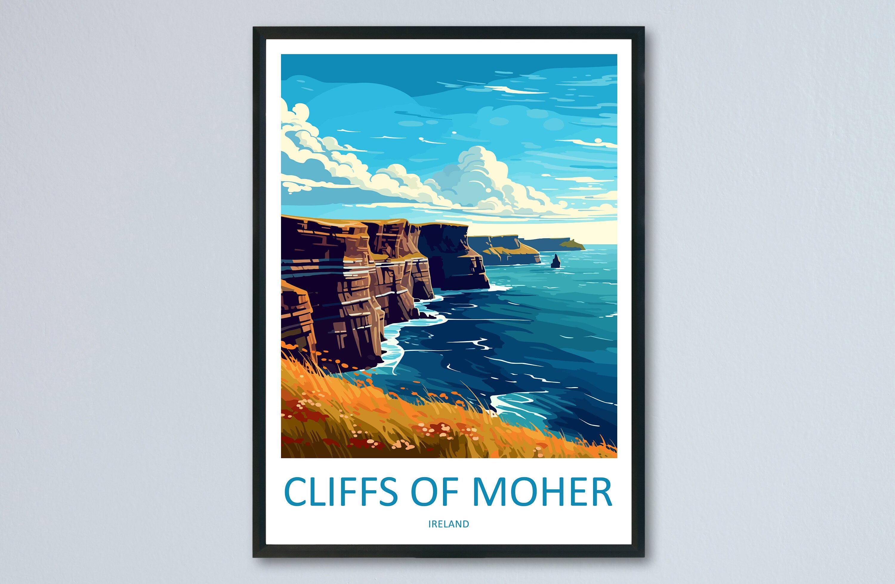 Cliffs of Moher Print Cliffs of Moher Home Décor Landscape Art Print Cliffs of Moher Wall Art for Ireland Enthusiast Gift Wall Hanging Art