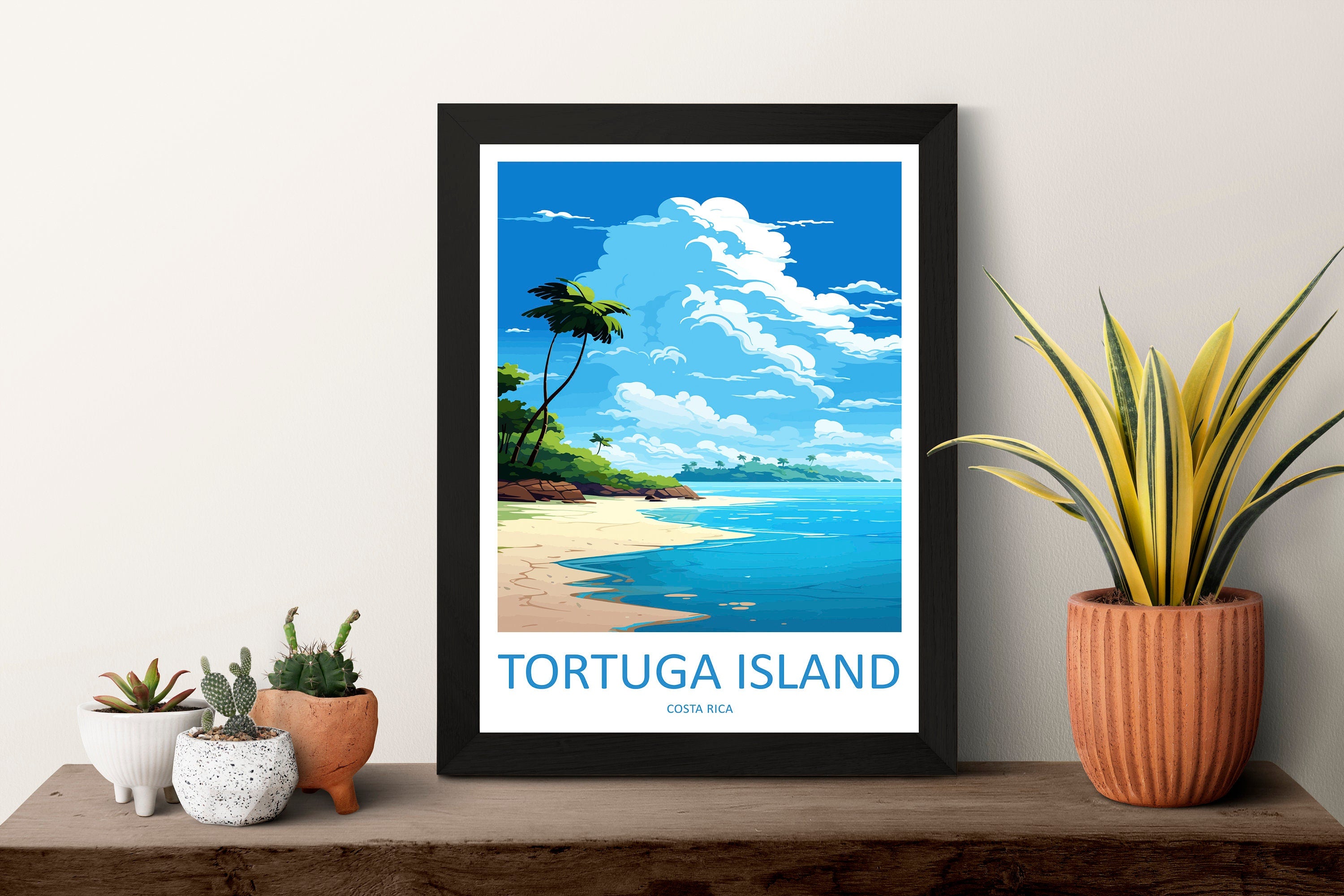 Tortuga Island Travel Print Wall Art Tortuga Island Wall Hanging Home Décor Tortuga Island Gift Art Lovers Wall Art Costa Rica Wall Art