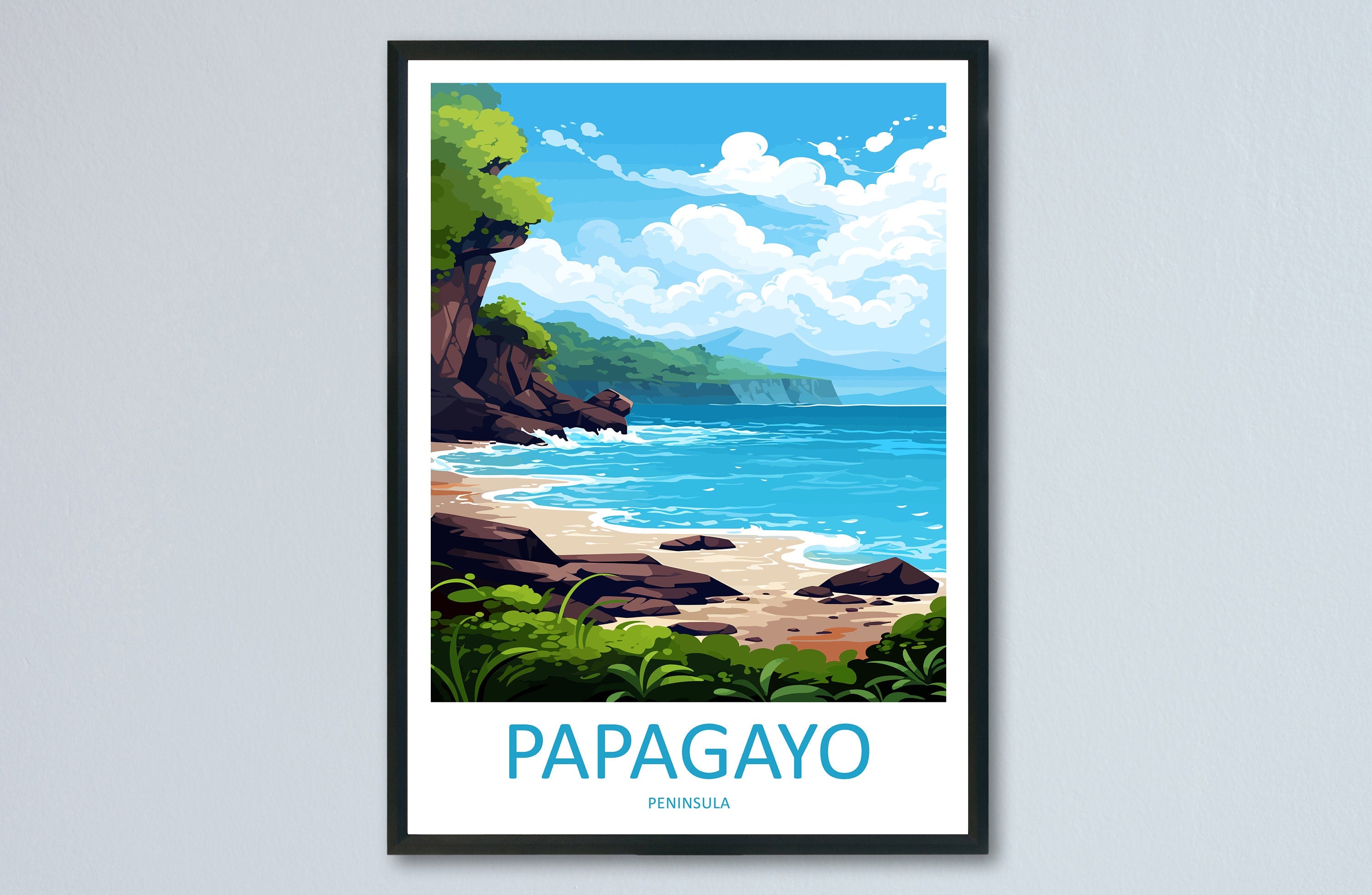 Papagayo Peninsula Travel Print Wall Art Papagayo Peninsula Wall Hanging Home Décor Papagayo Peninsula Gift Art Lovers Wall Art Costa Rica