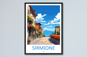 Sirmione Travel Print Wall Art Sirmione Italy Wall Hanging Home Decor Sirmione Gift Art Lovers Wall Art Print Sirmione Italy