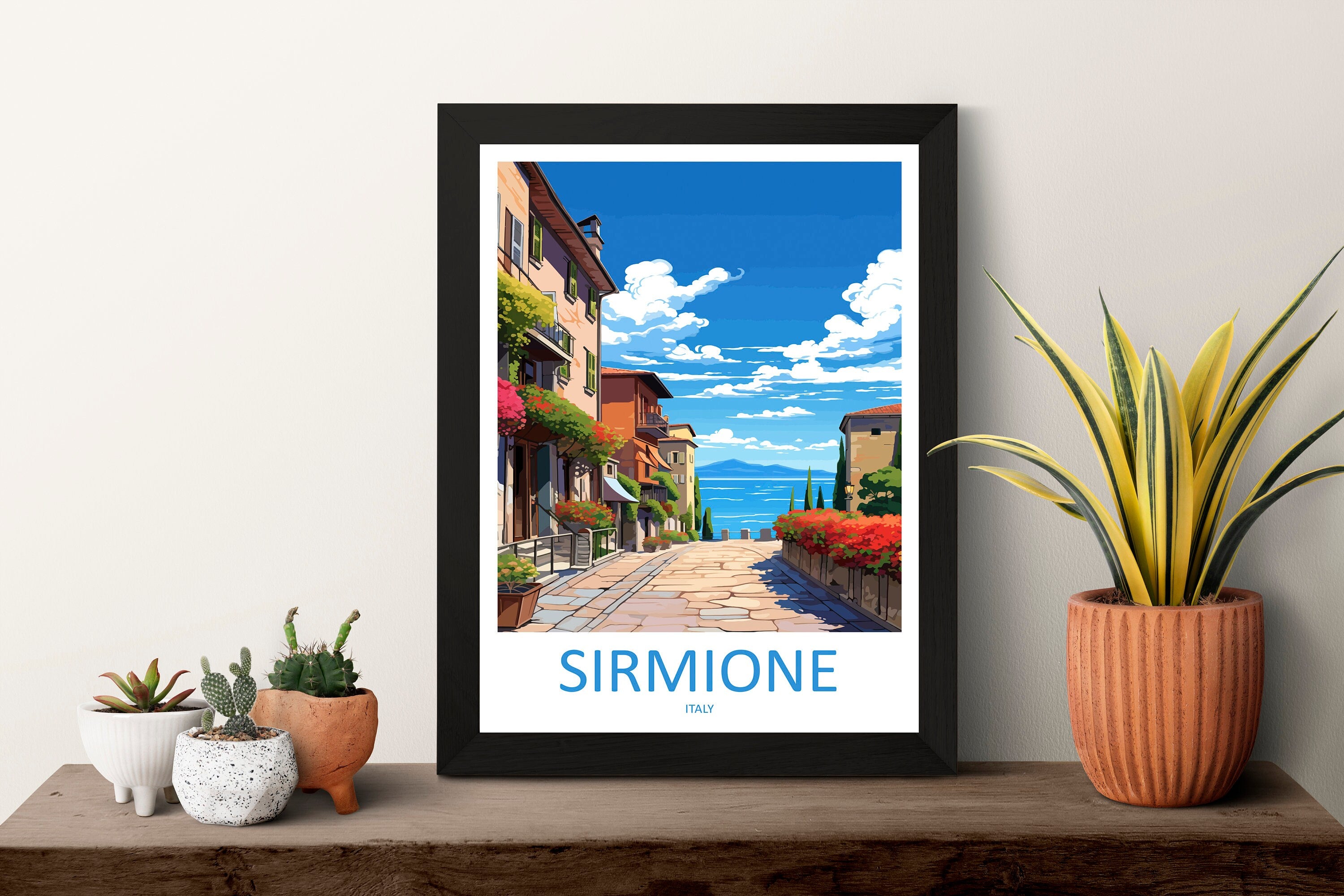 Sirmione Travel Print Wall Art Sirmione Italy Wall Hanging Home Decor Sirmione Gift Art Lovers Wall Art Print Sirmione Italy