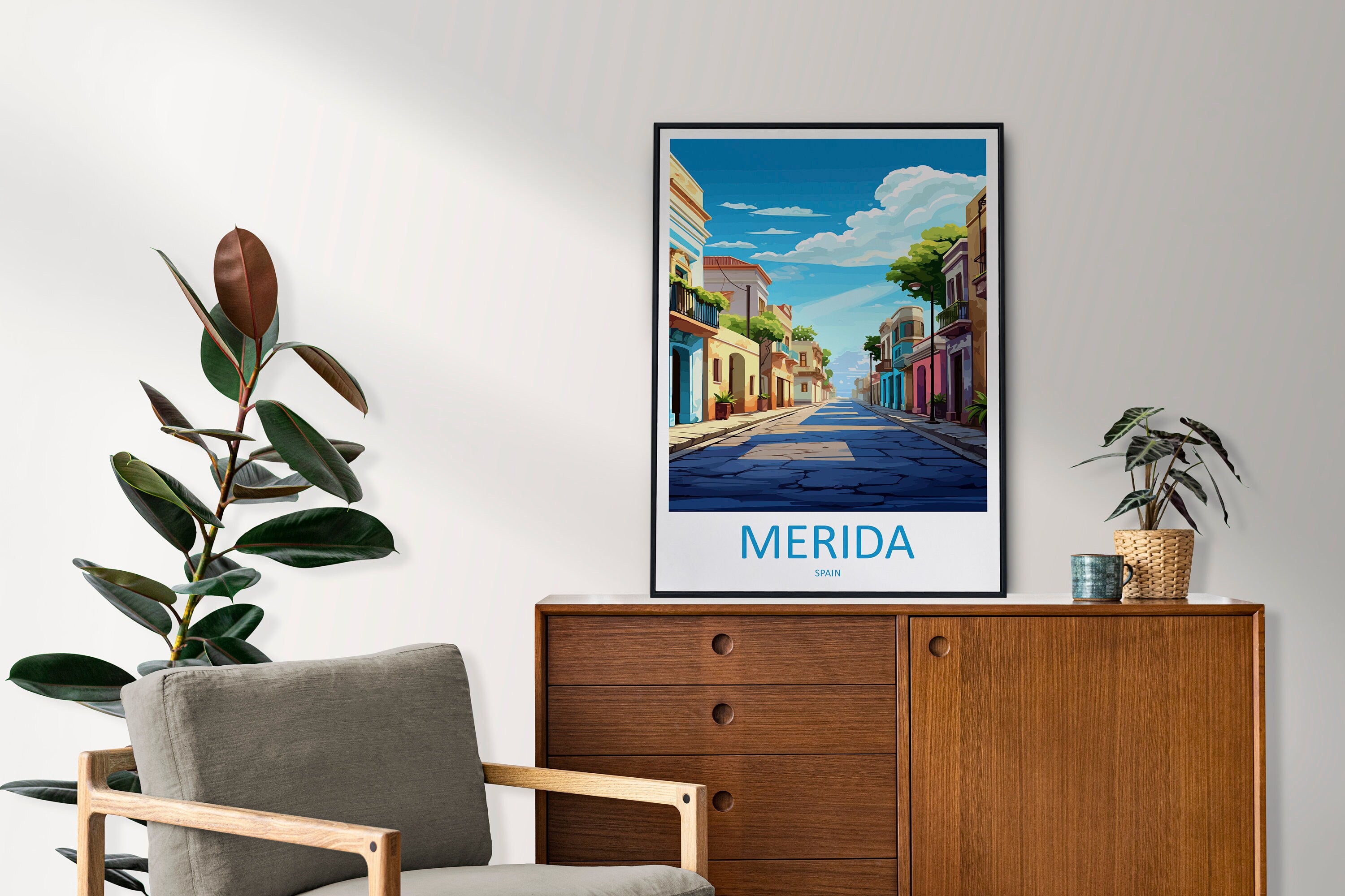 Merida Travel Print Wall Art Merida Wall Hanging Home Décor Merida Gift Art Lovers Spain Art Lover Gift Merida Spain Poster Art