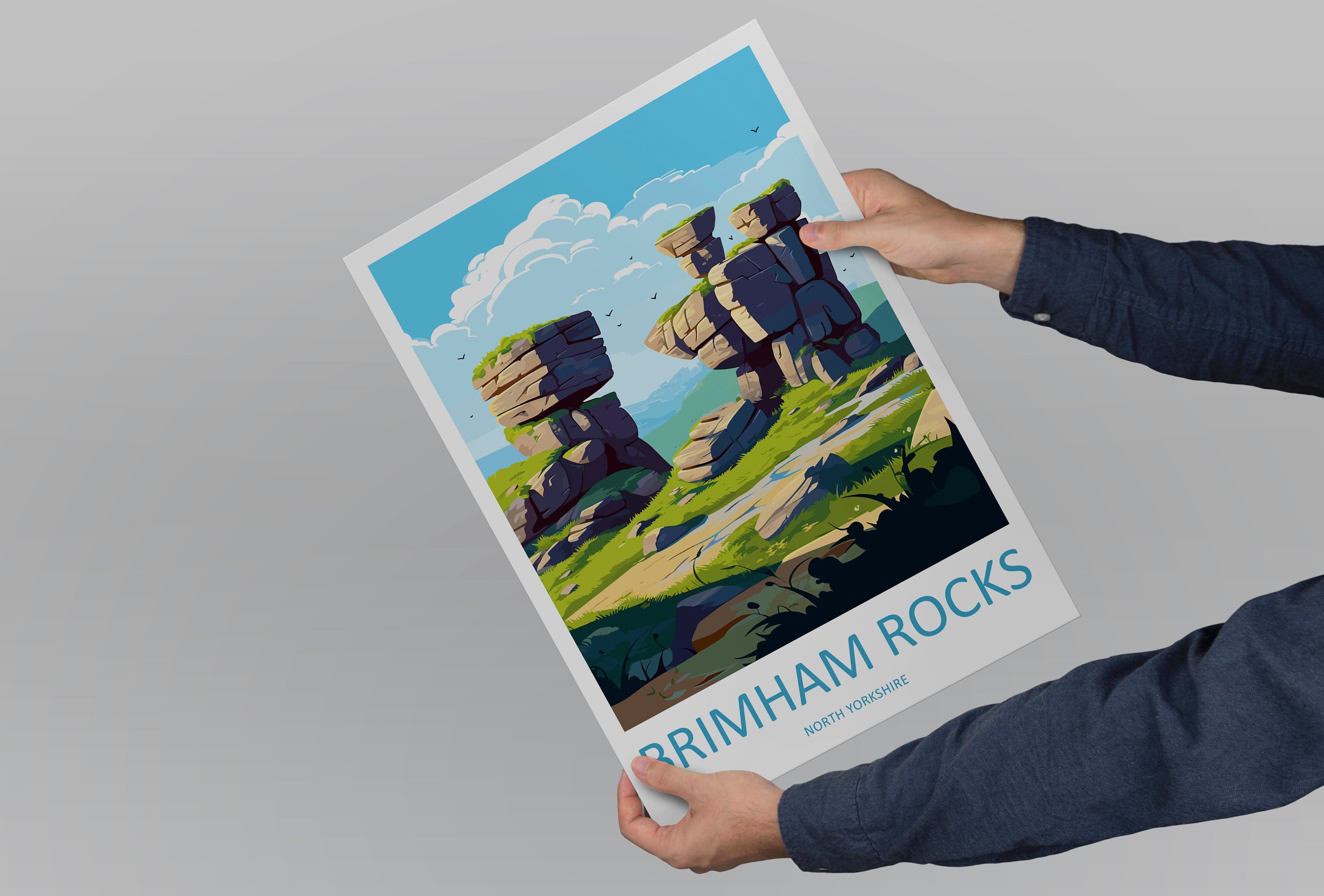 Brimham Rocks Travel Print Wall Art Brimham Rocks Wall Hanging Home Décor Brimham Rocks Head Gift Art Lovers England Art Lover