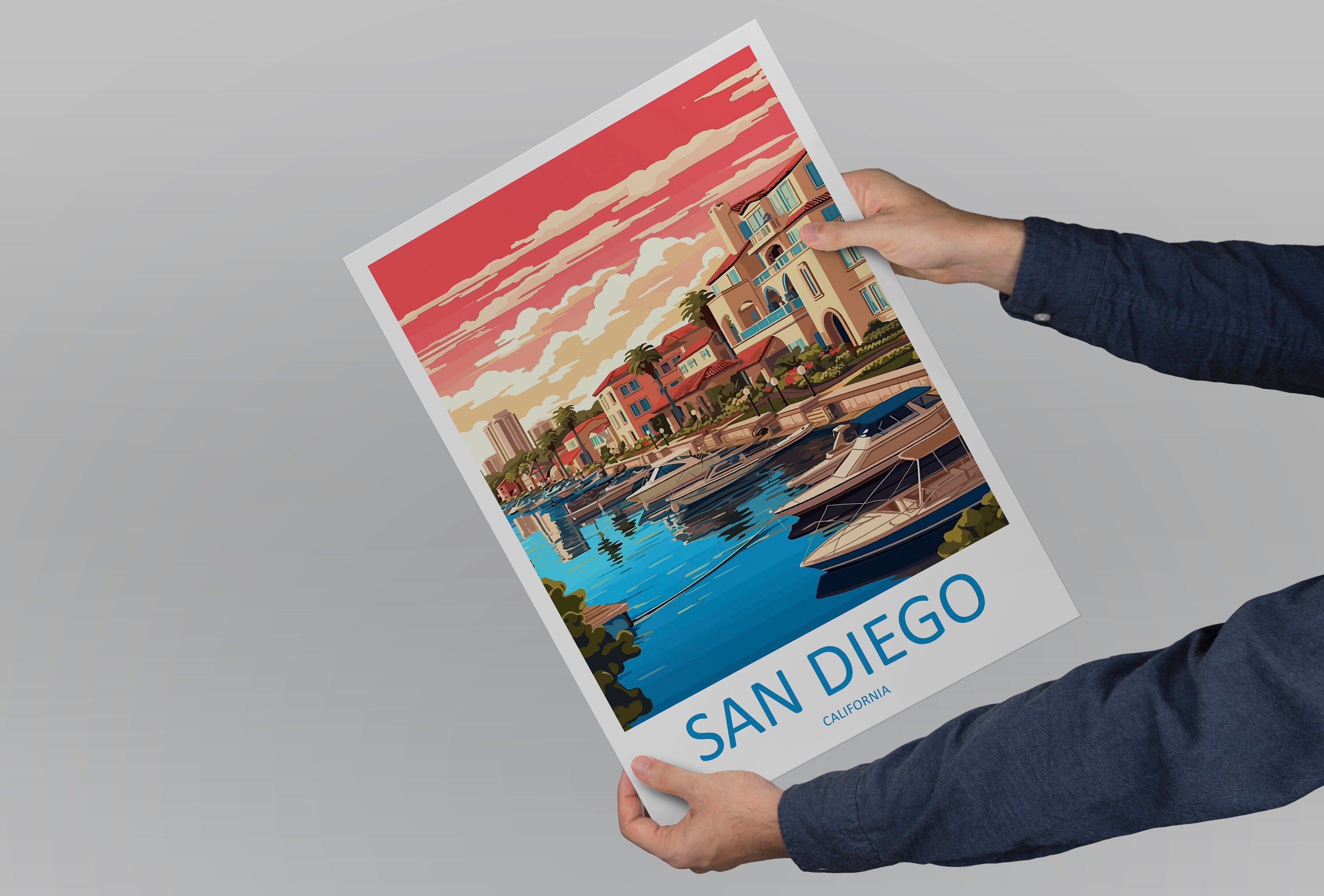 San Diego Travel Print Wall Art San Diego Wall Hanging Home Décor San Diego Gift Art Lovers California Art Lover Gift San Diego Poster