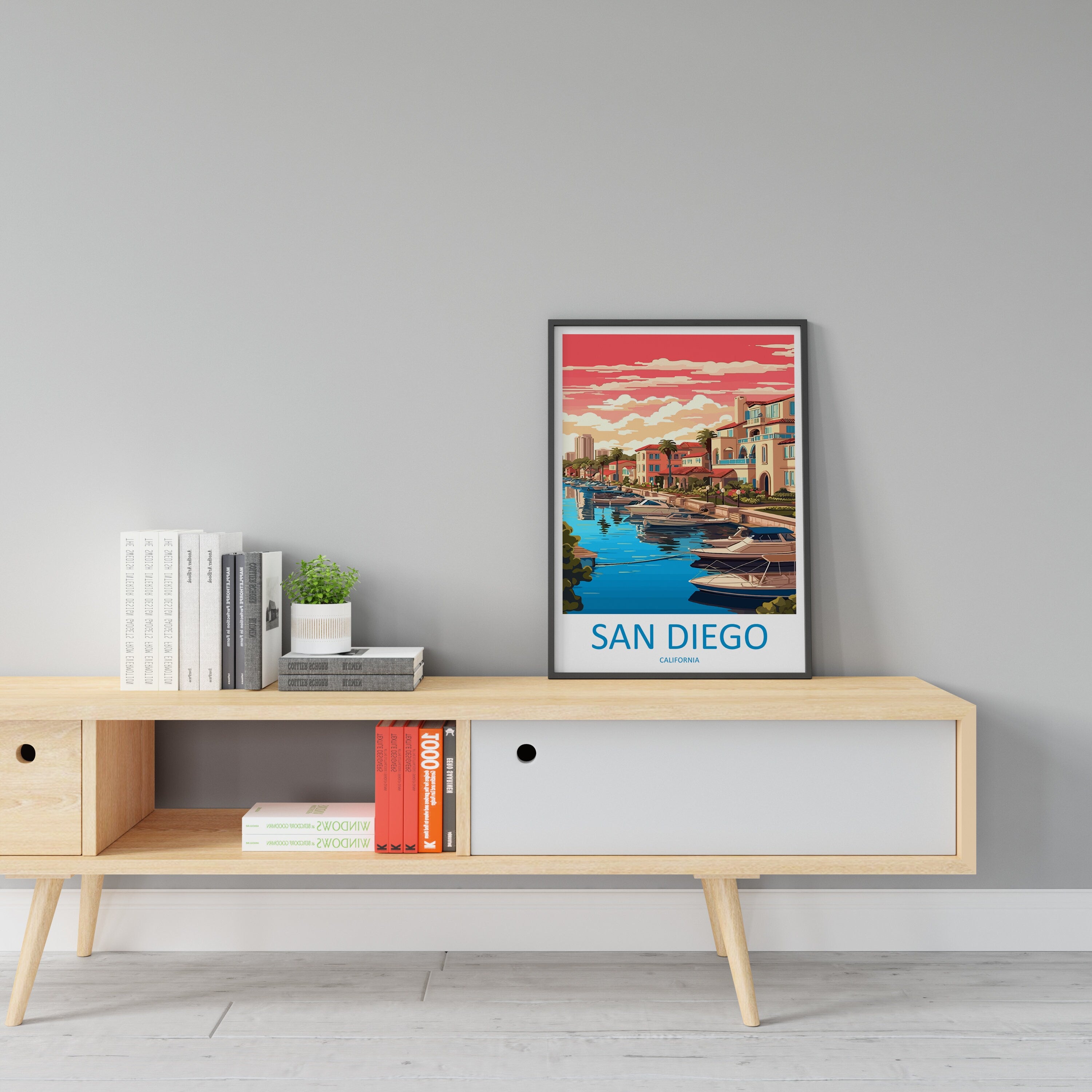 San Diego Travel Print Wall Art San Diego Wall Hanging Home Décor San Diego Gift Art Lovers California Art Lover Gift San Diego Poster